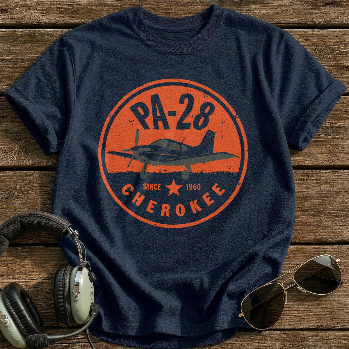 PA-28 Cherokee Since 1960 T-Shirt - Navy