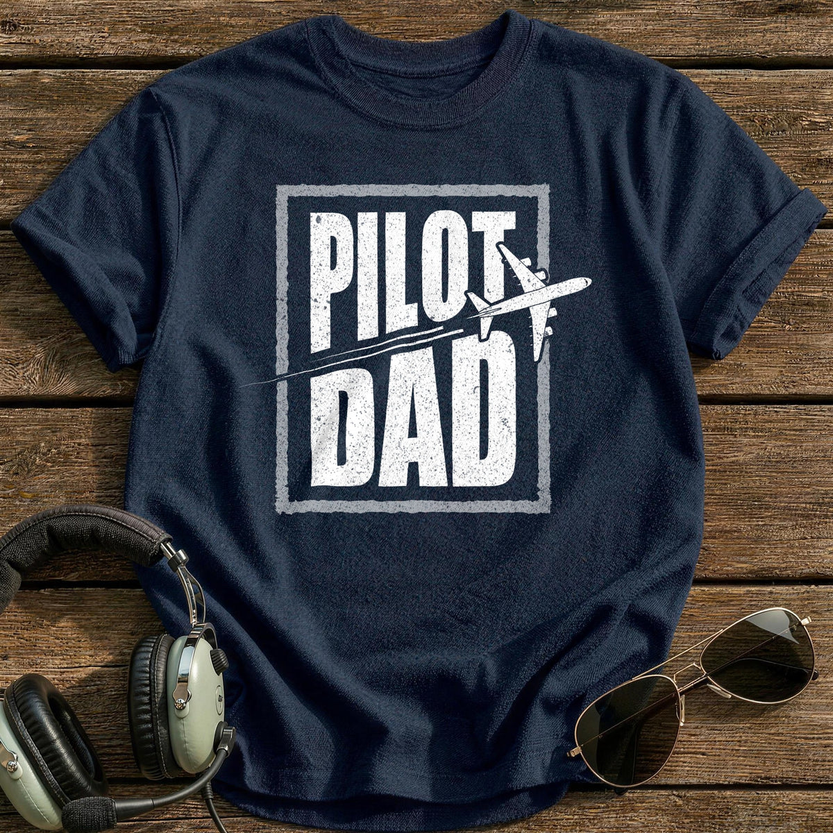Pilot Dad T-Shirt - Navy