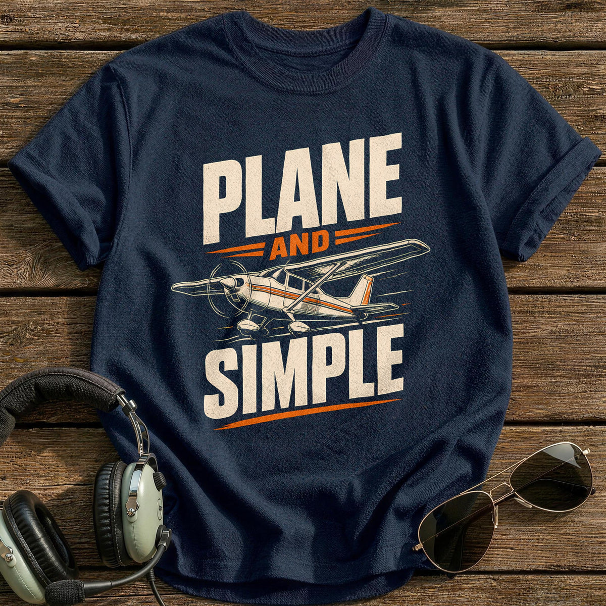 Plane And Simple 75 T-Shirt - Navy