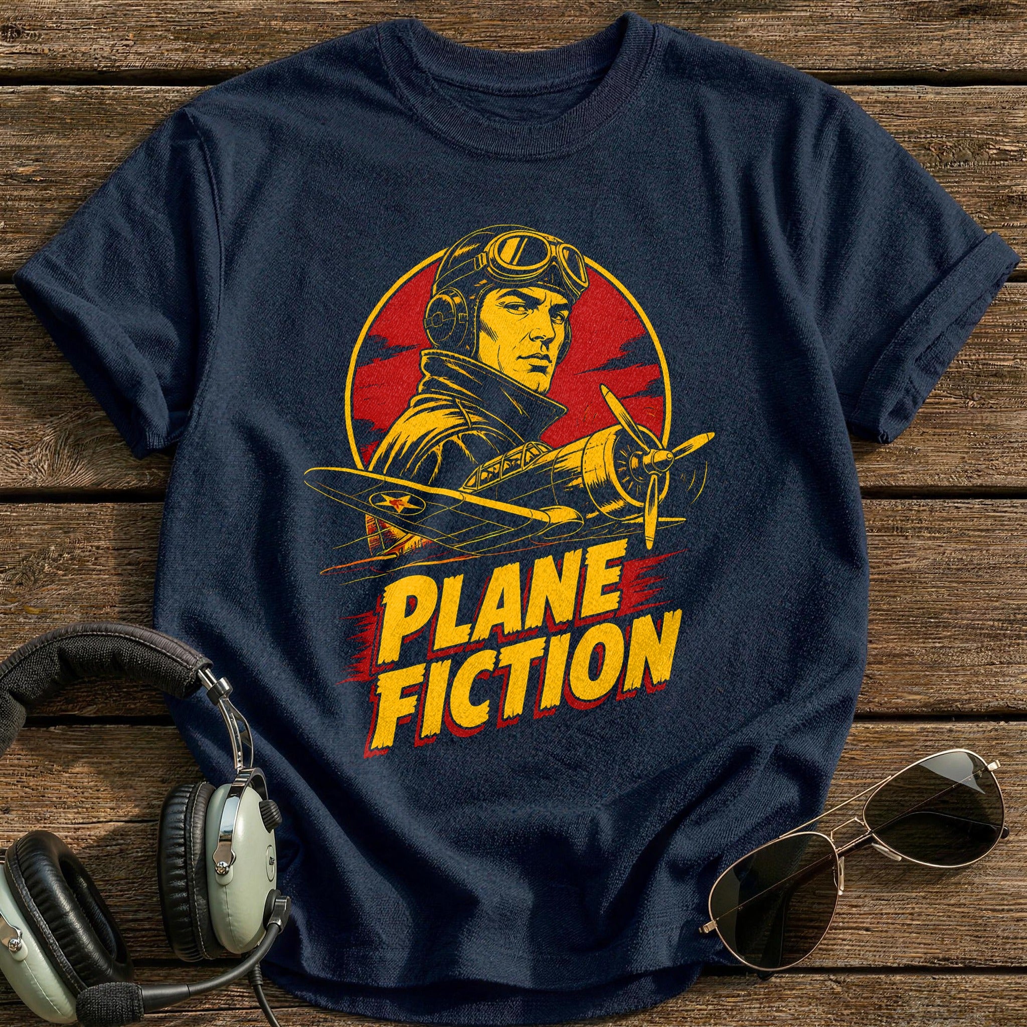 Plane Fiction T-Shirt - Navy
