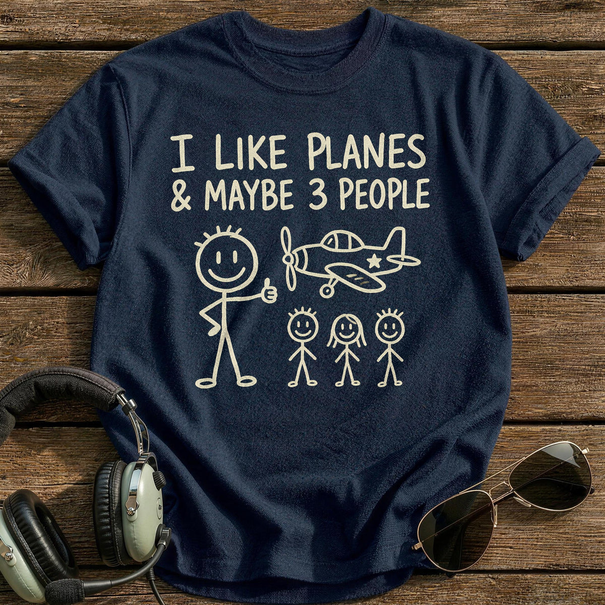 Planes 3 People 71 T-Shirt - Navy