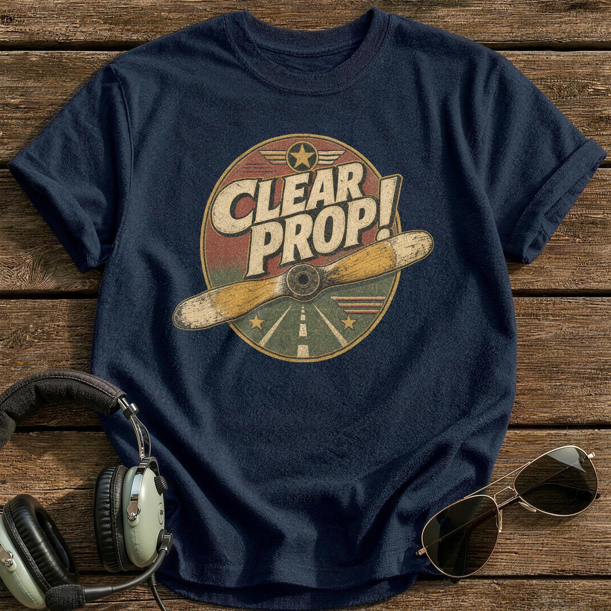 Prop Before Flight T-Shirt - Navy