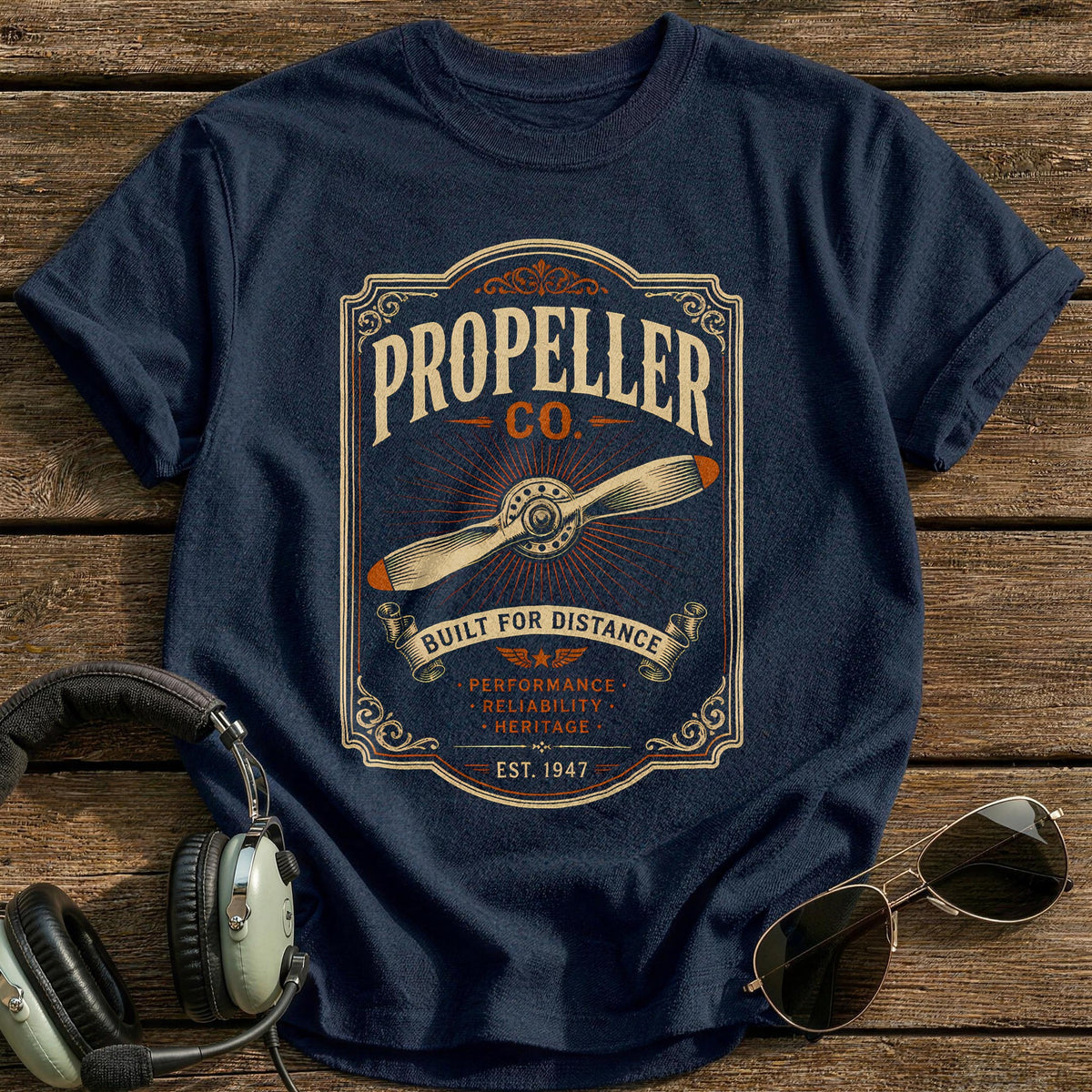 Propeller Co Matchbook 36 T-Shirt - Navy