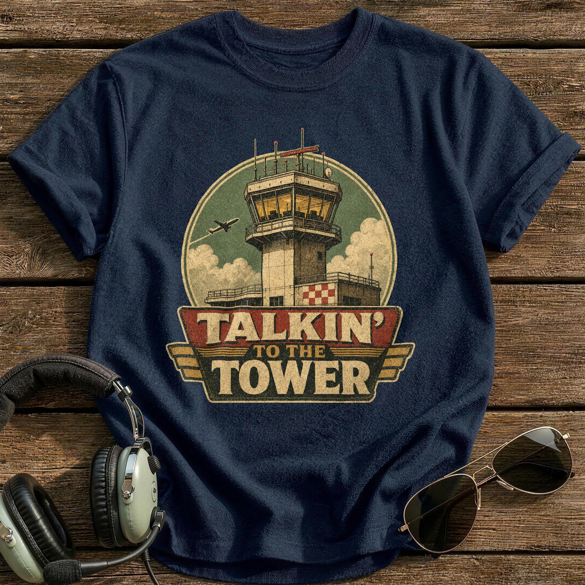 Radio Check T-Shirt - Navy