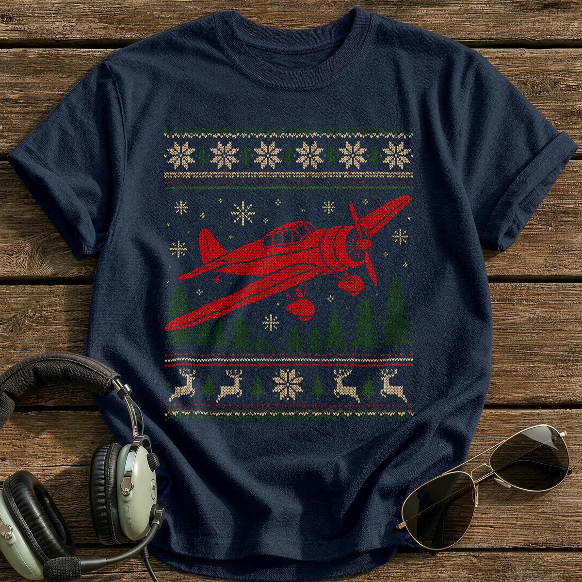 Red Plane Sweater 23 T-Shirt - Navy