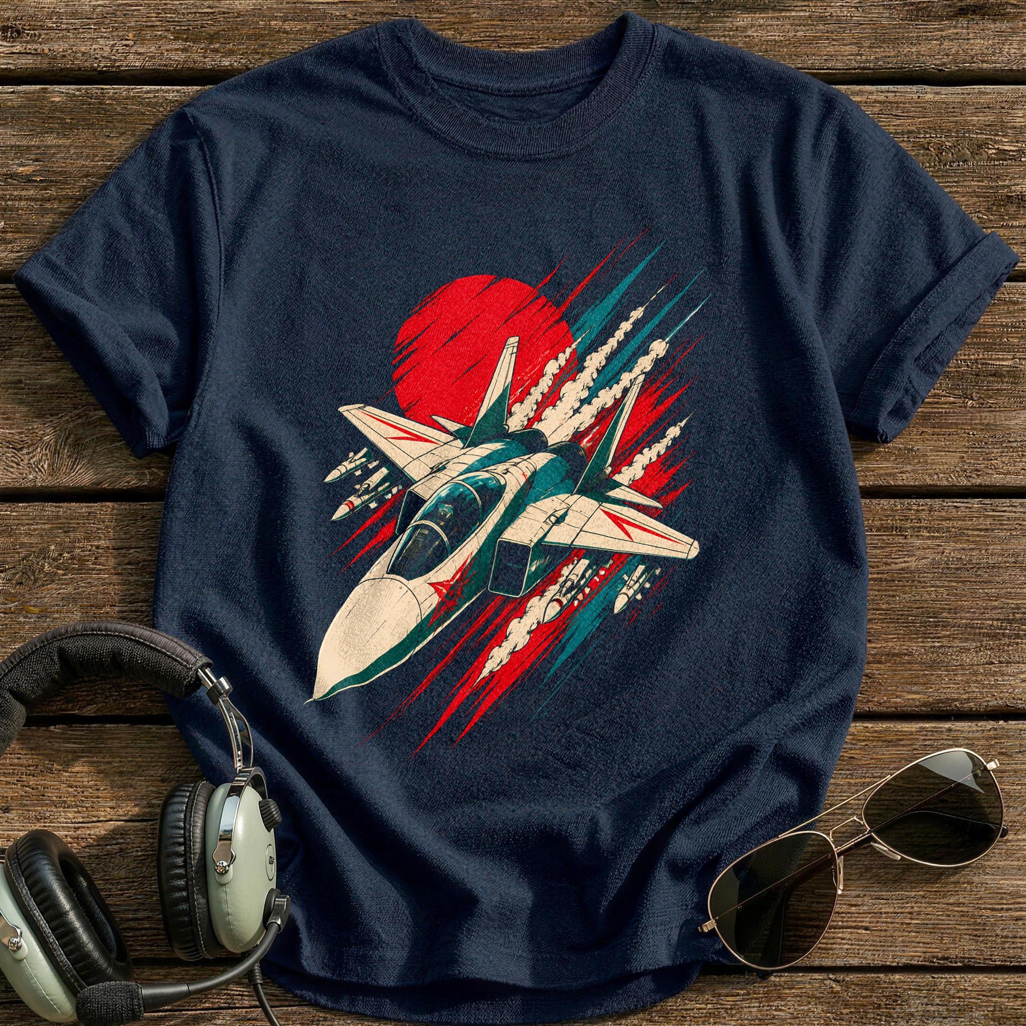 Red Sun Sortie T-Shirt - Navy