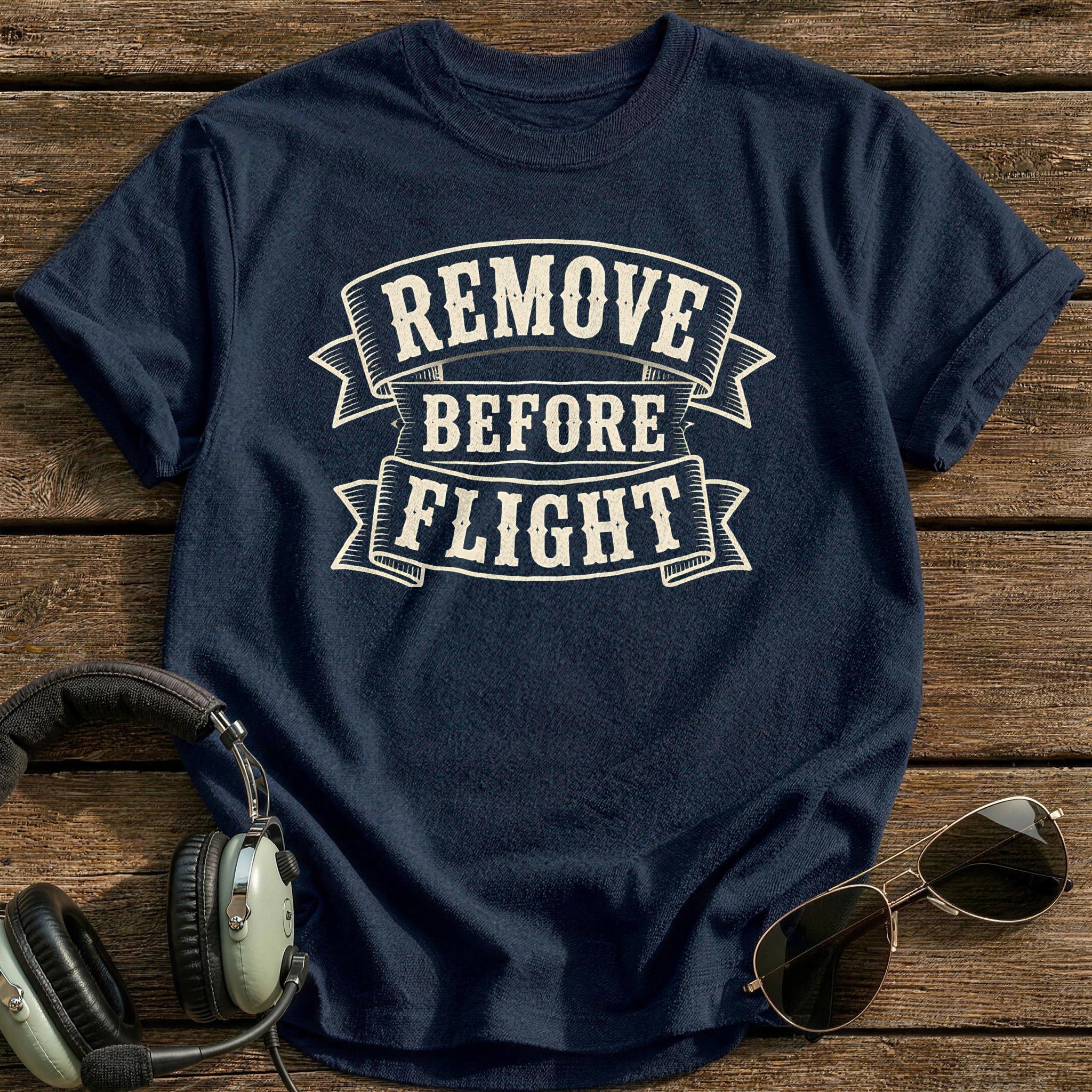 Remove Before Flight 54 T-Shirt - Navy