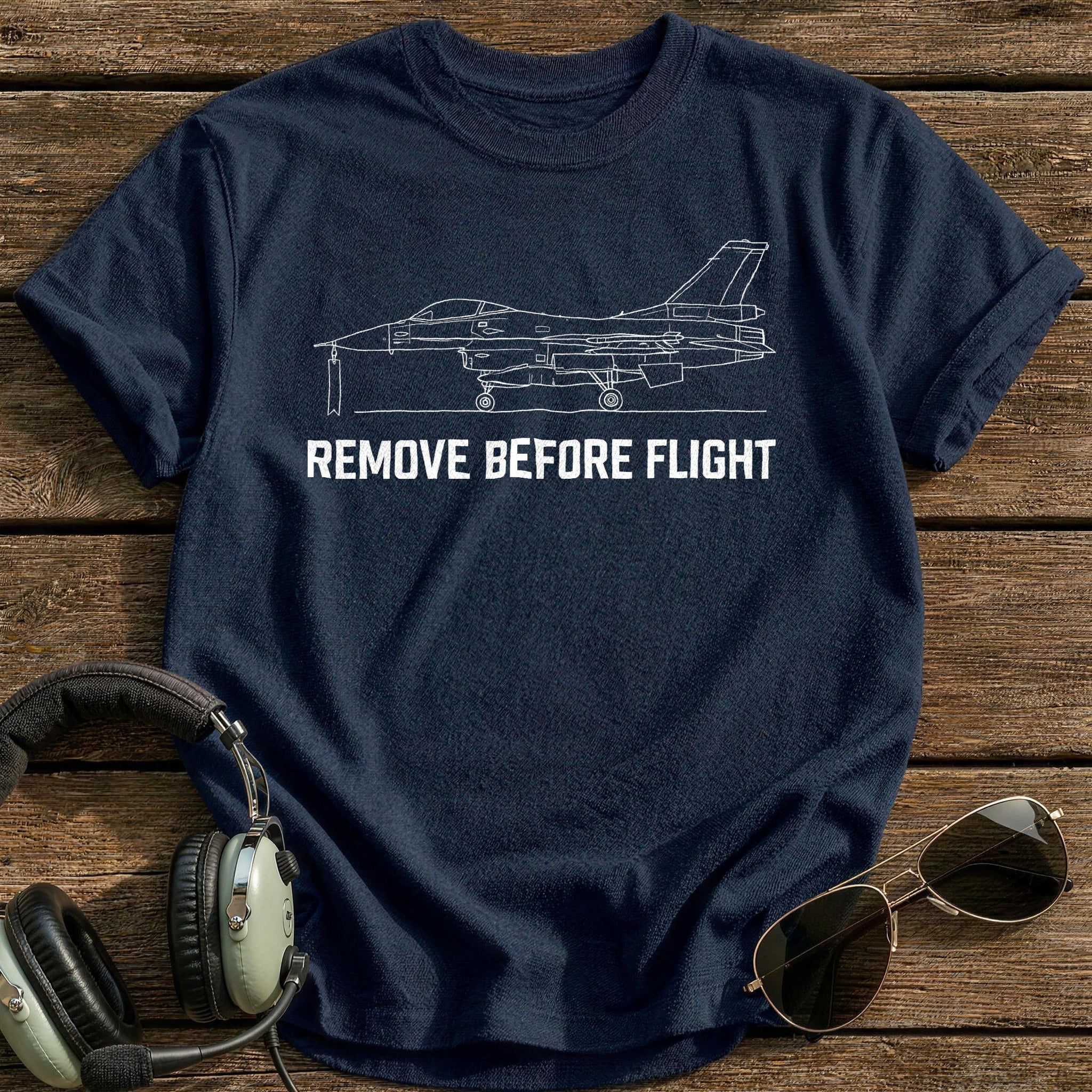 Remove Before Flight 59 T-Shirt - Navy