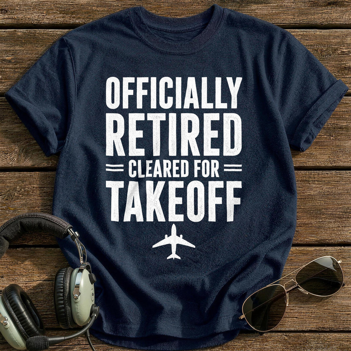 Retired Cleared Takeoff 25 T-Shirt - Navy
