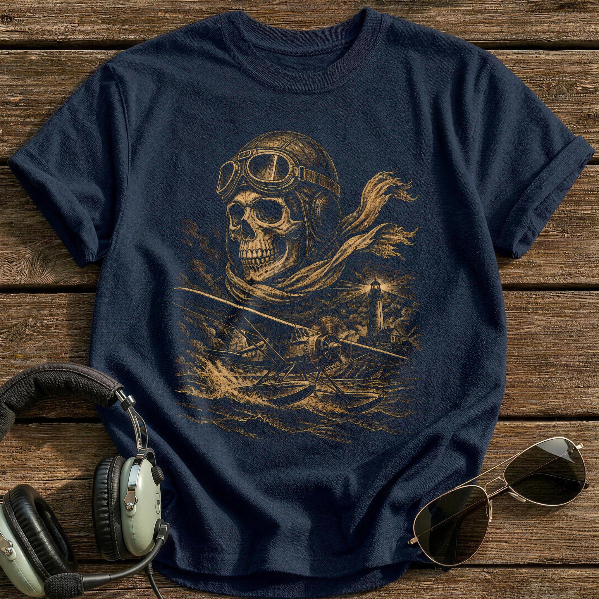 Seaplane Lighthouse 35 T-Shirt - Navy