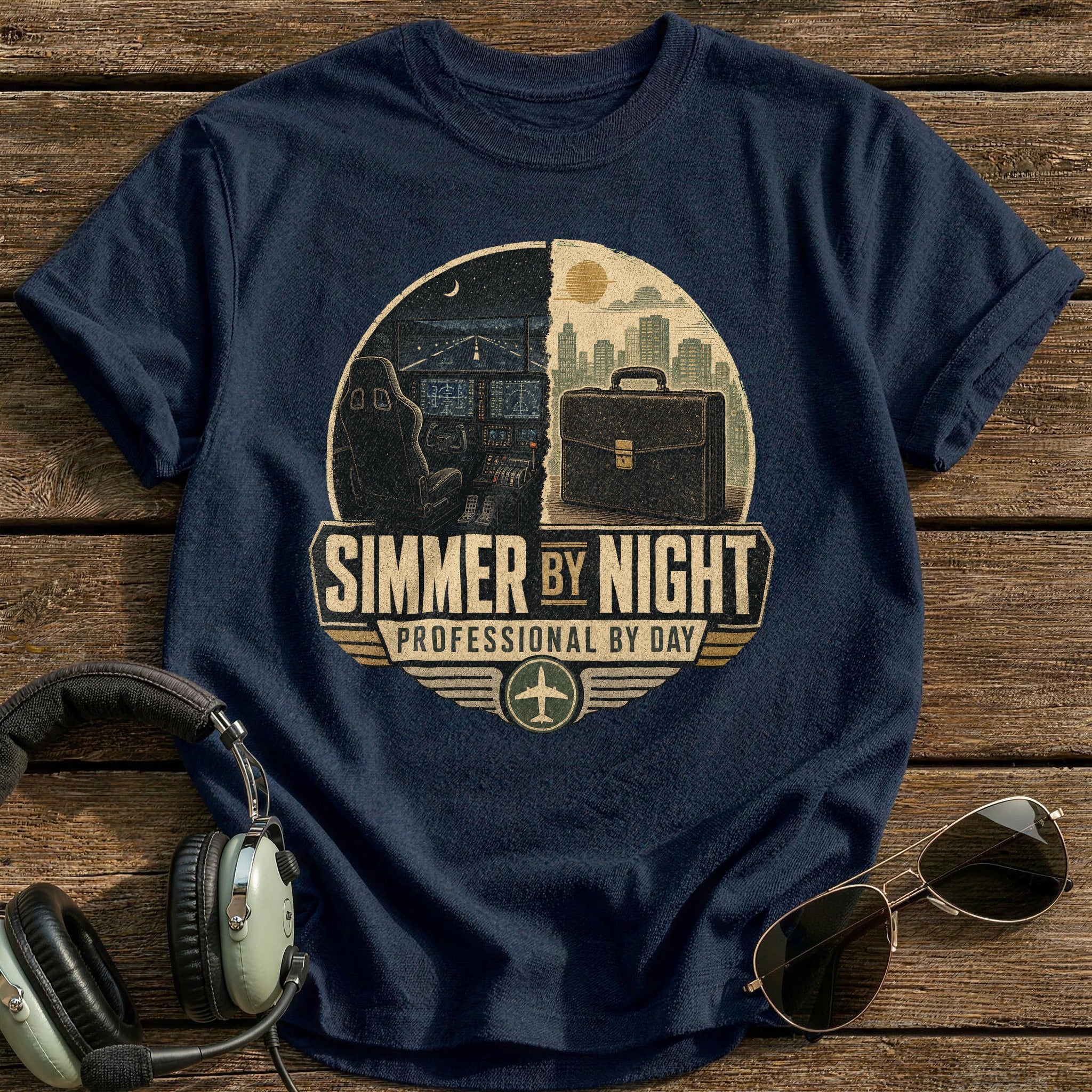 Simmer by Night T-Shirt - Navy