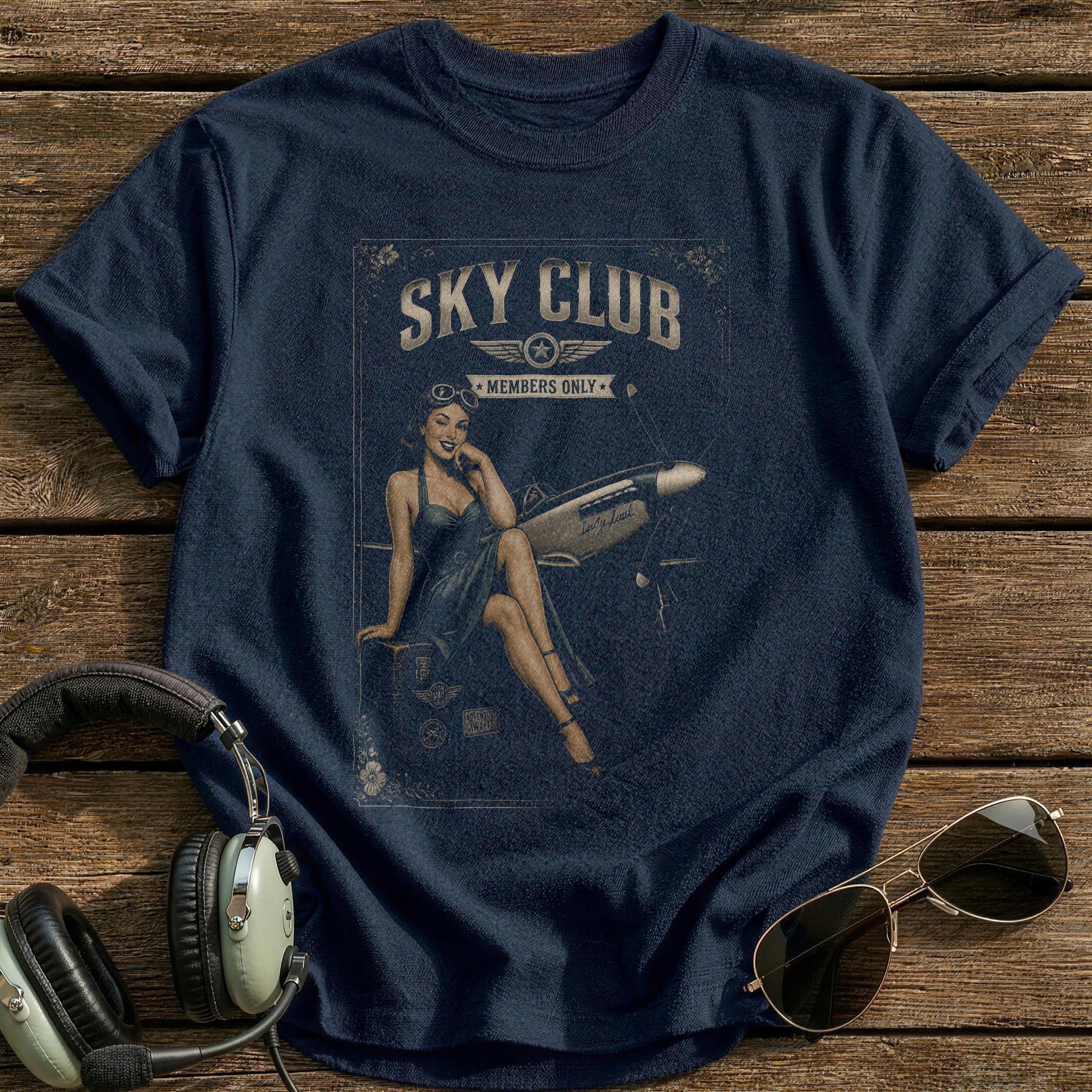 Sky Club T-Shirt - Navy