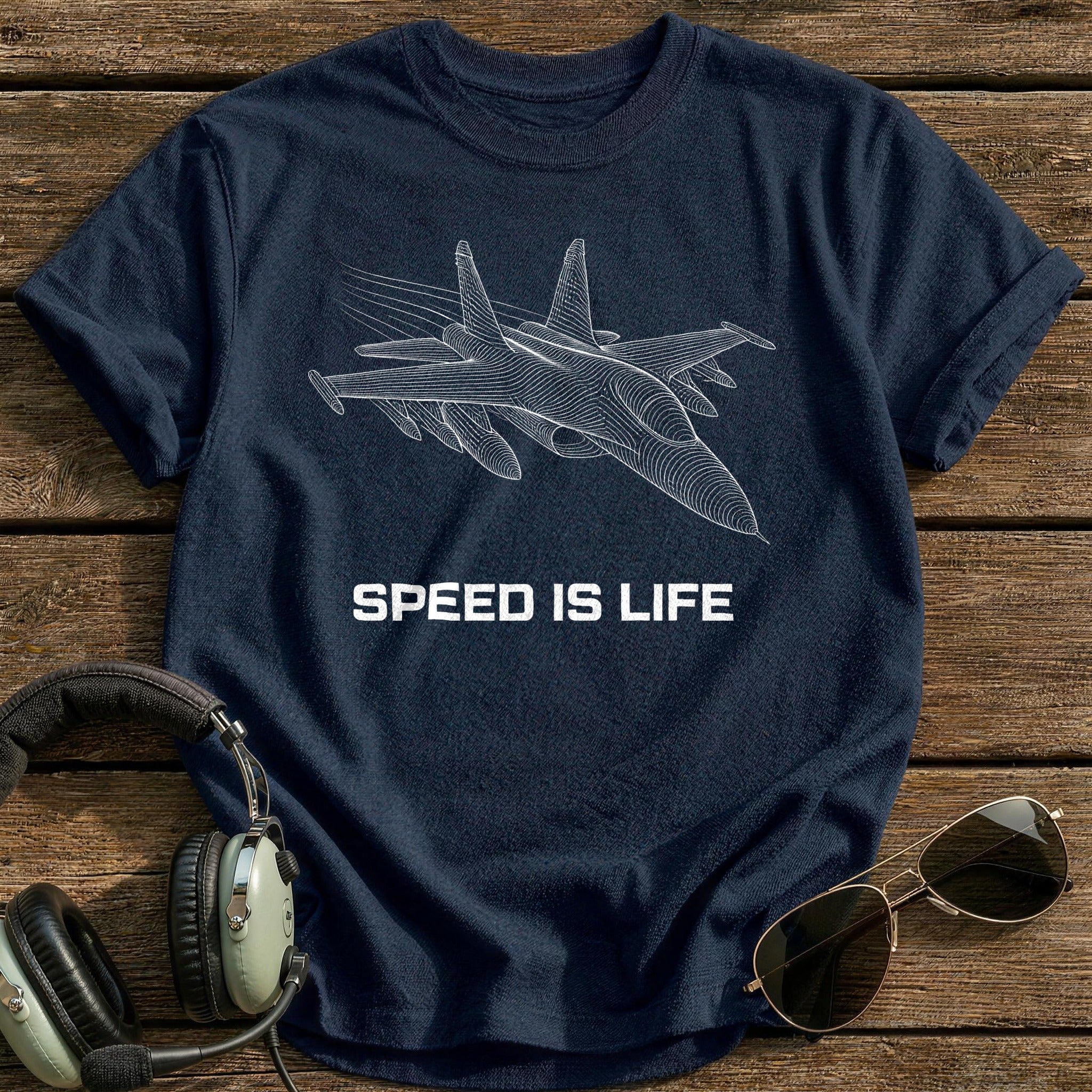 Speed Is Life 75 T-Shirt - Navy