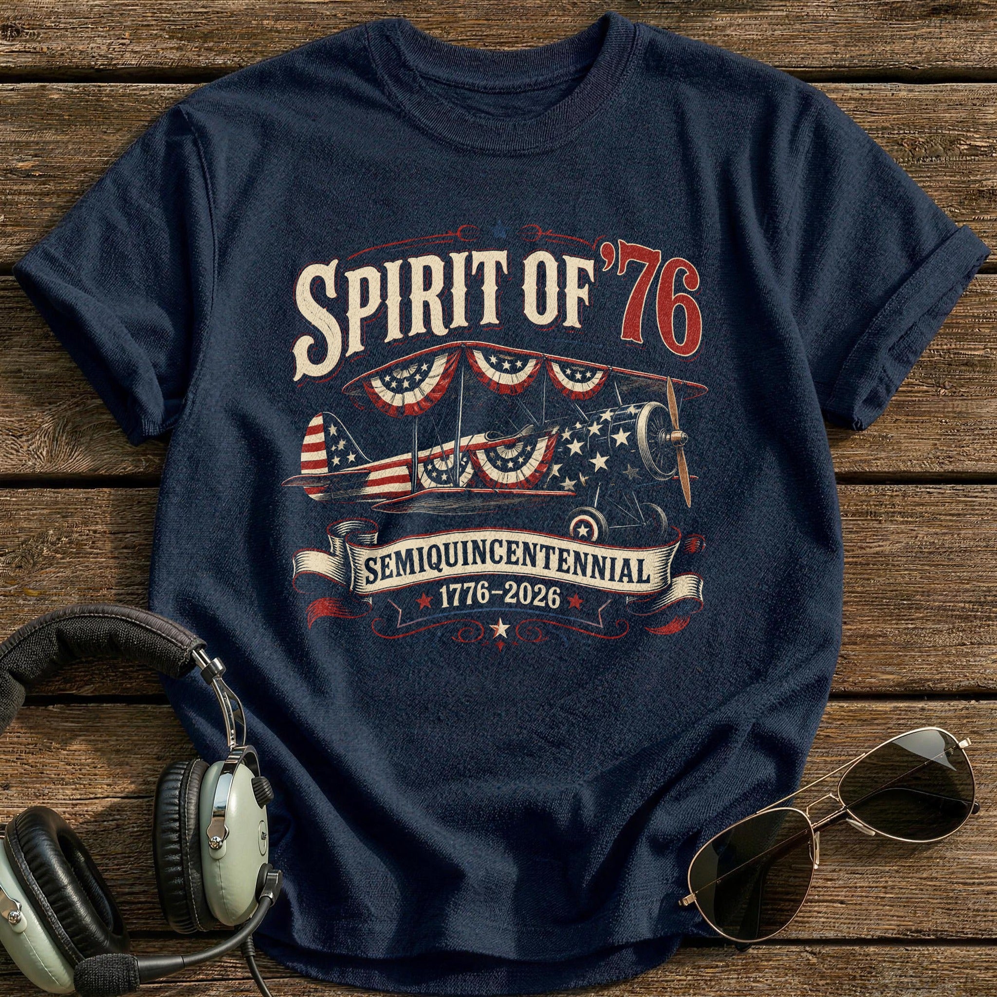 Spirit Of '76 Aviator T-Shirt - Navy