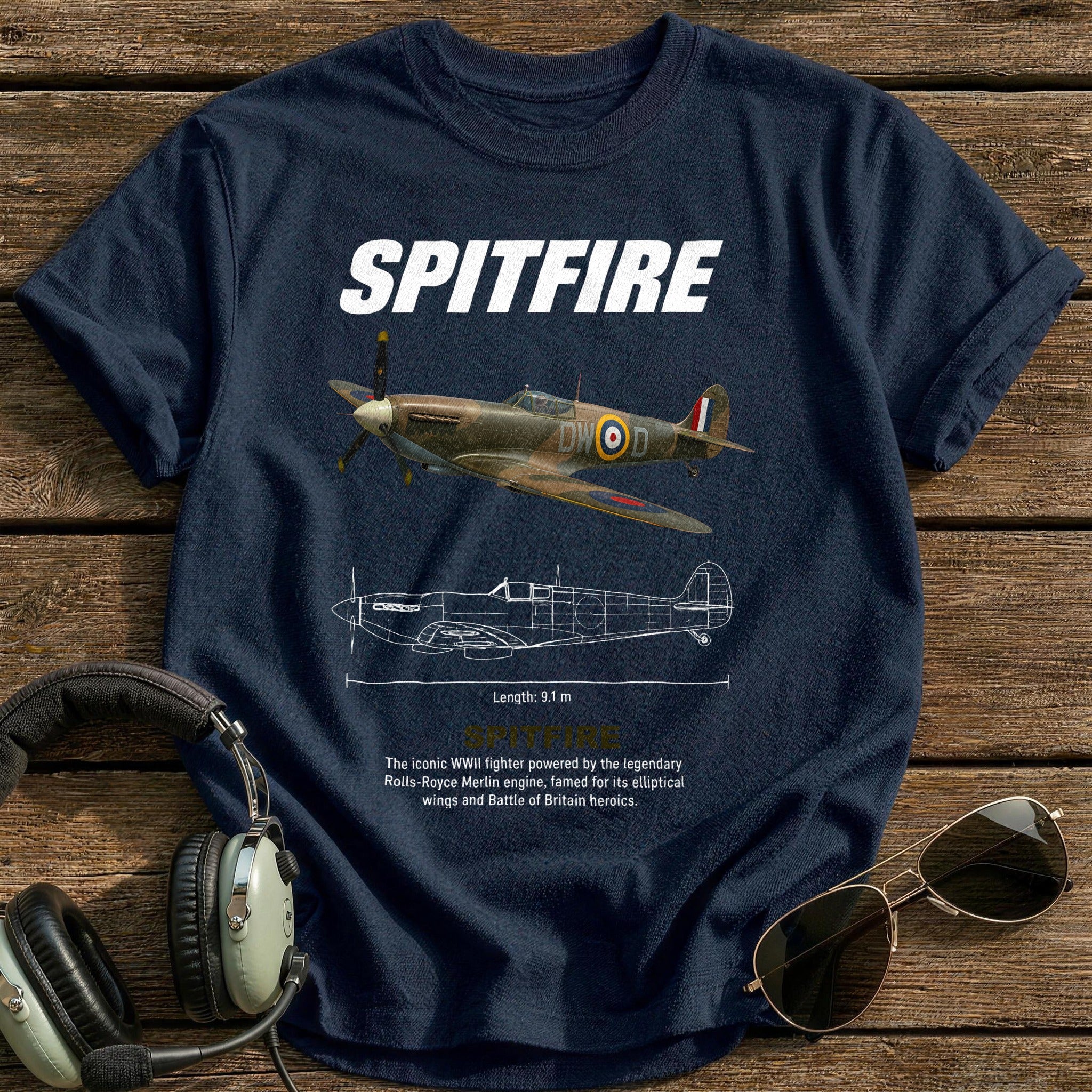 Spitfire 92 T-Shirt - Navy