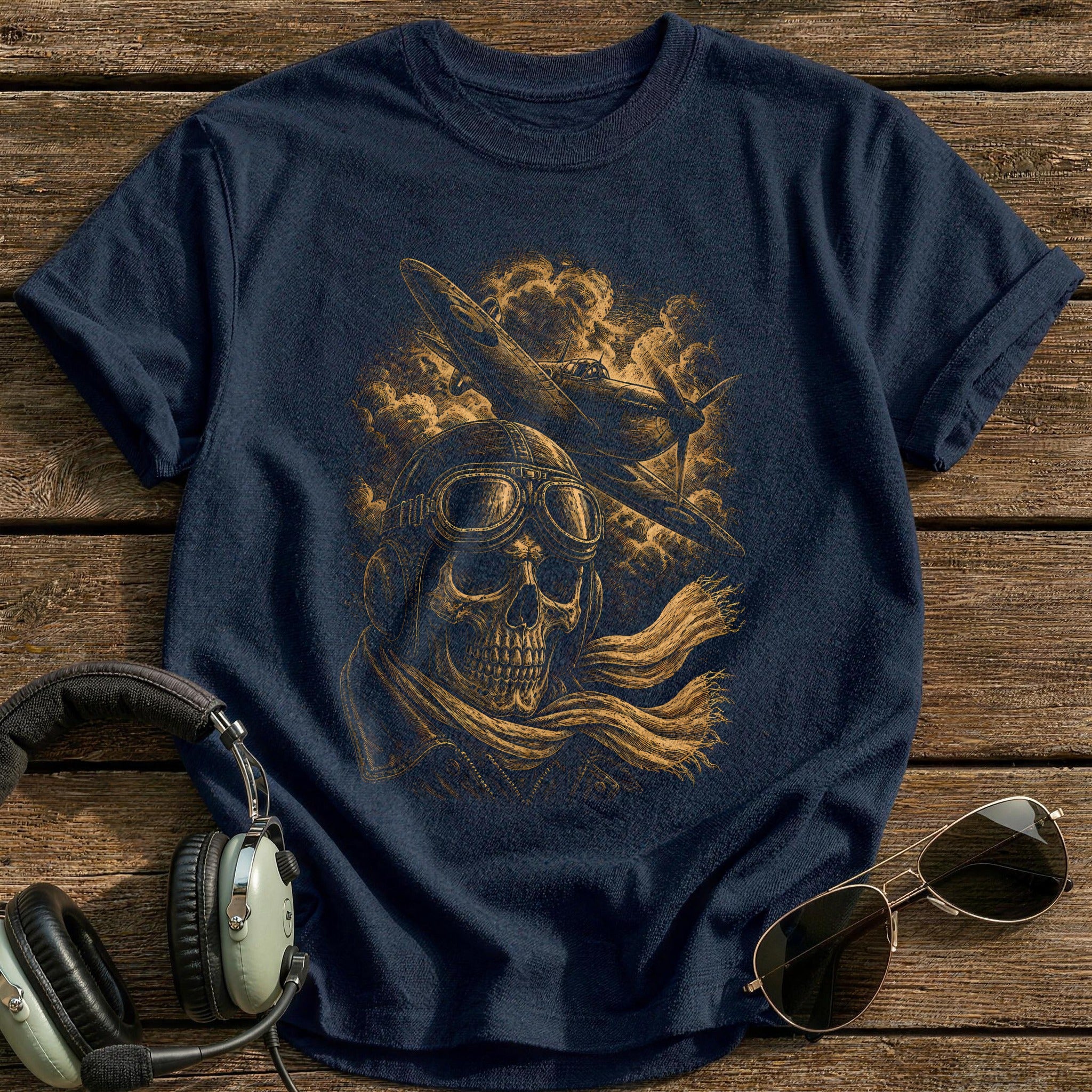 Spitfire Scarf 36 T-Shirt - Navy