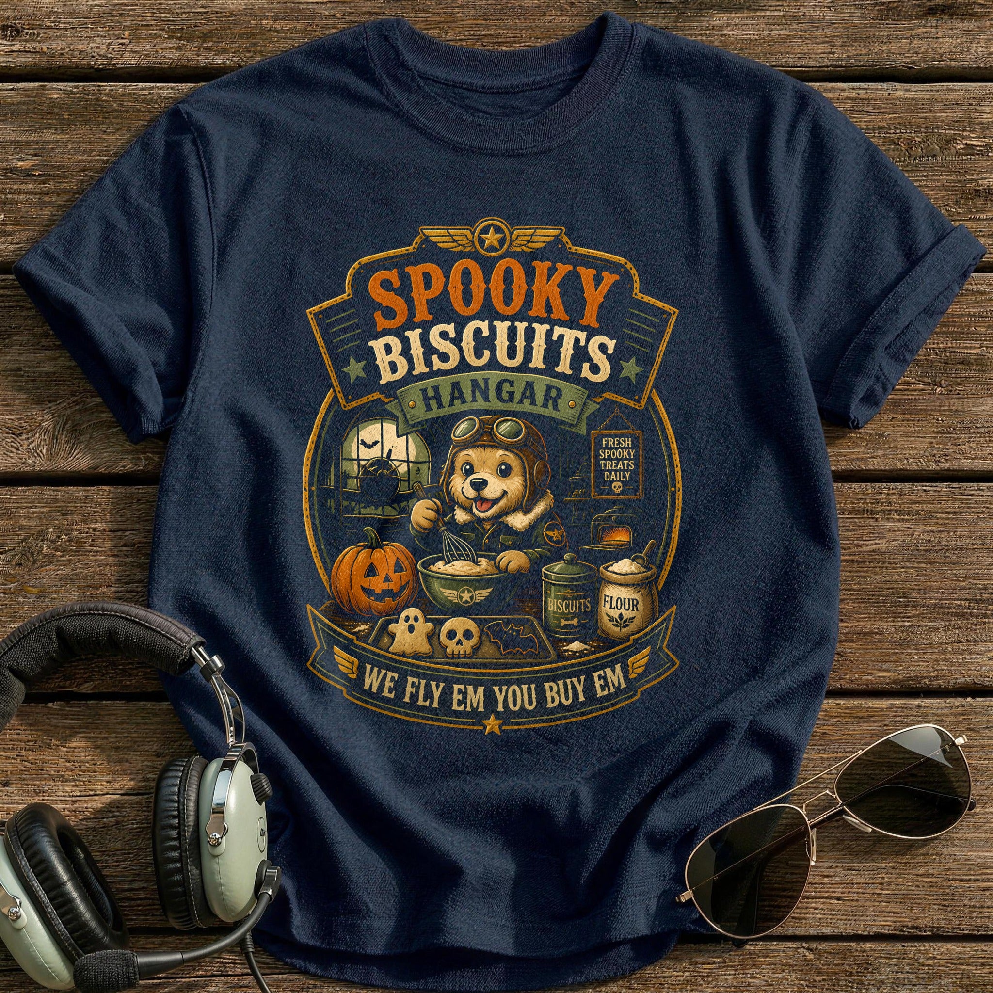 Spooky Biscuits Hangar 69 - Navy