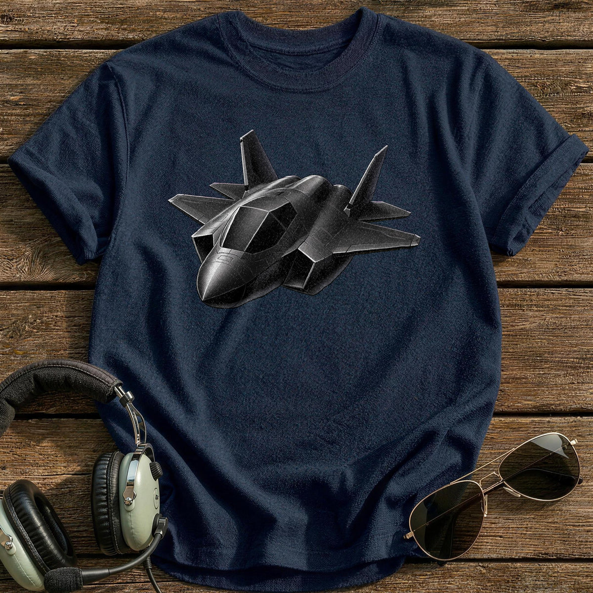 Stealth Fighter 41 T-Shirt - Navy