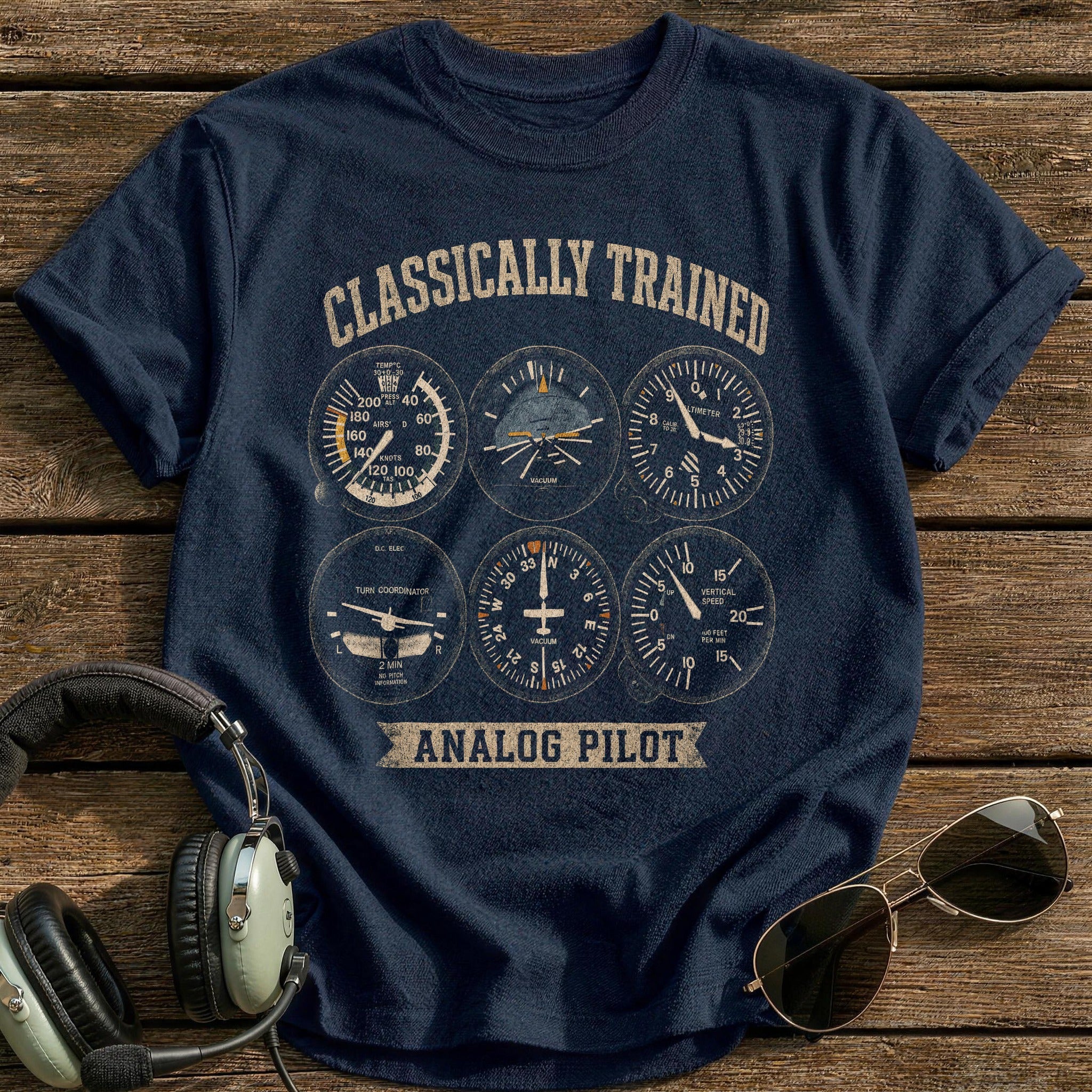 Steam Gauge Mastery T-Shirt - Navy