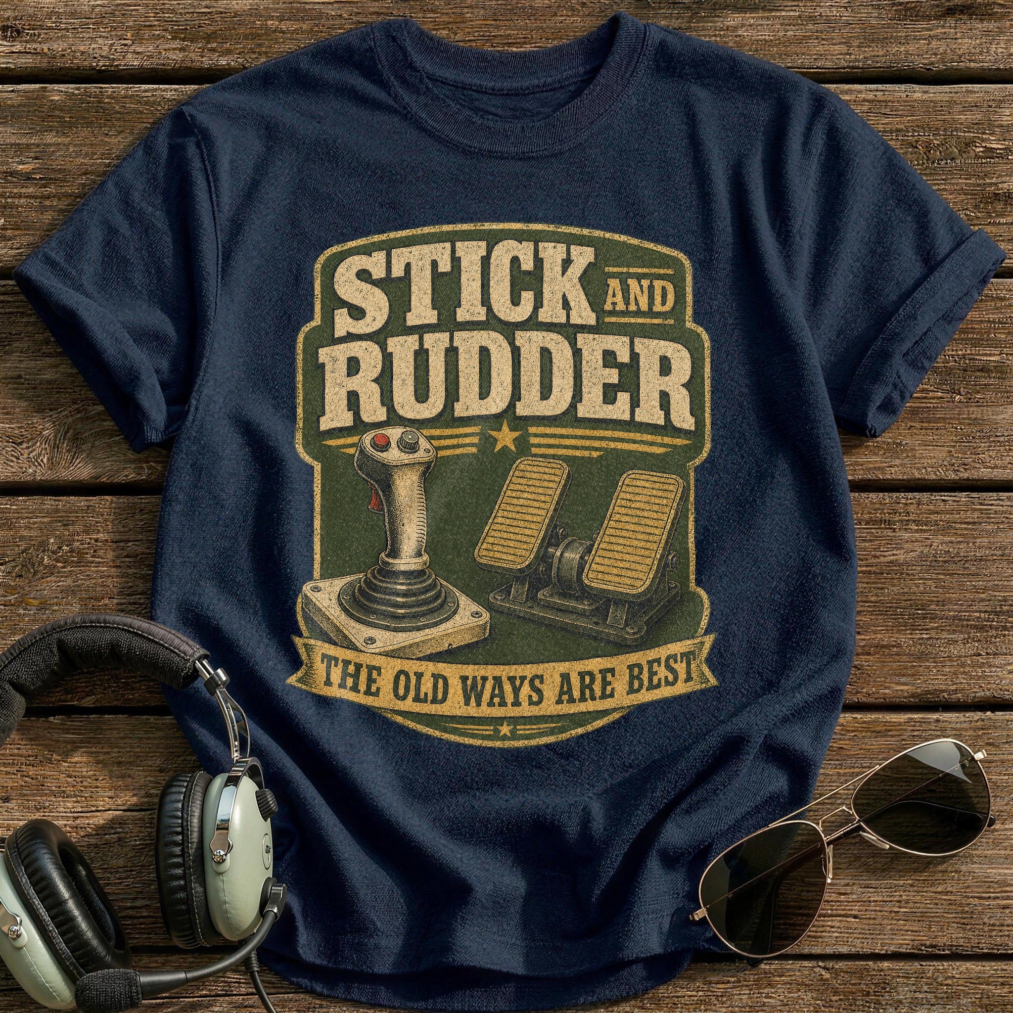 Stick and Rudder T-Shirt - Navy