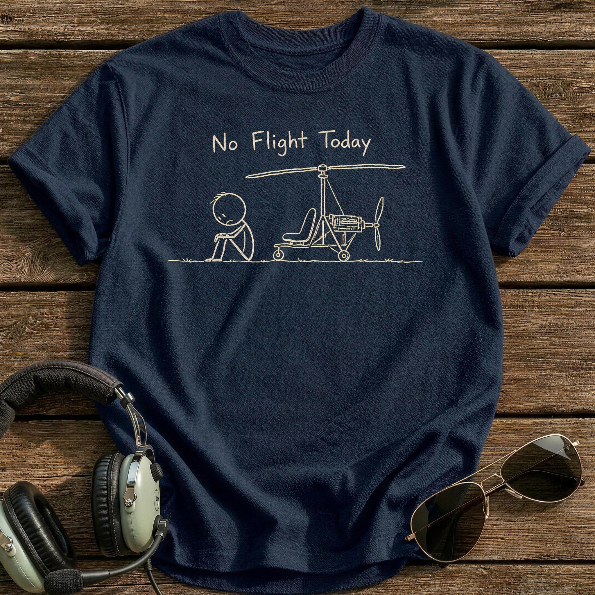 Stickman Gyrocopter No Flight Today 49 - Navy