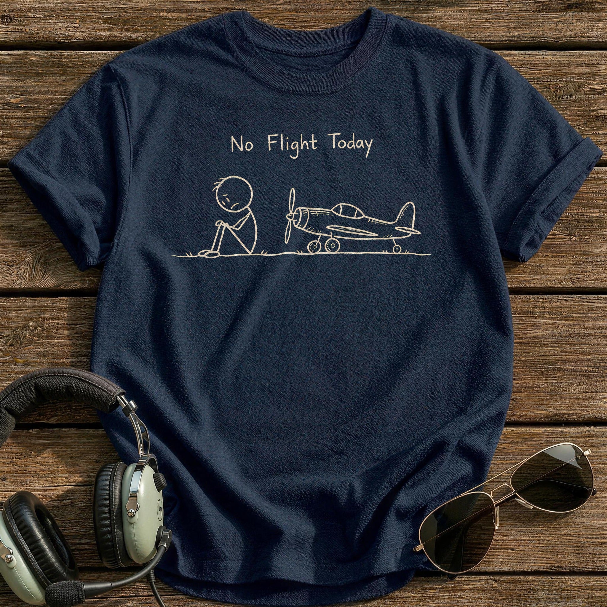 Stickman No Cloud No Flight Today 67 - Navy