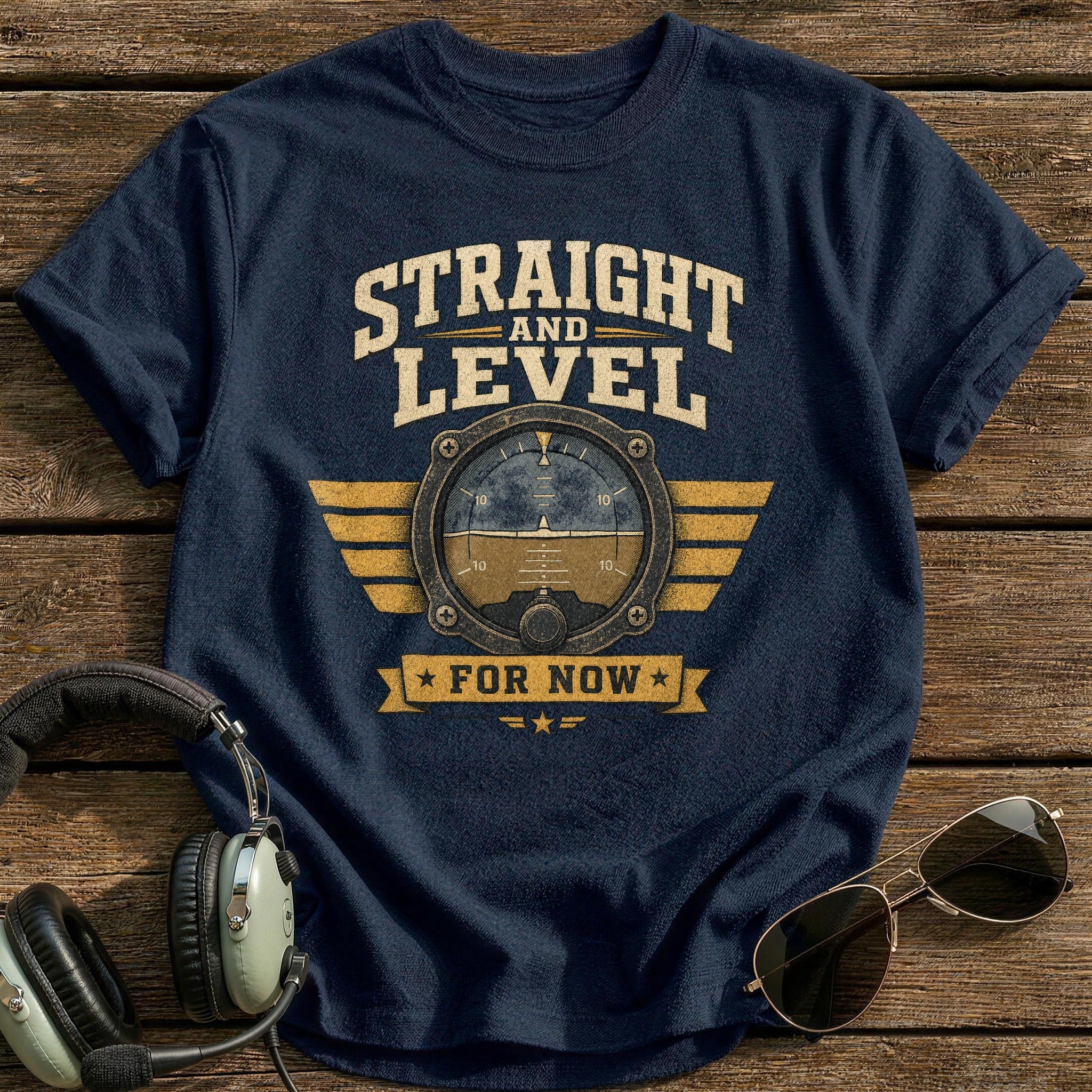 Straight & Level T-Shirt - Navy
