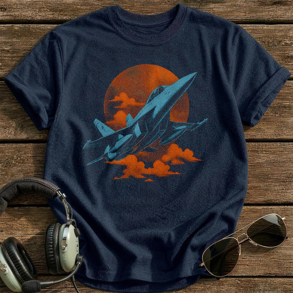Sunset Formation Flight T-Shirt - Navy