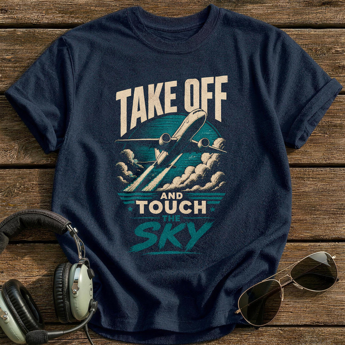 Take Off Touch Sky 41 T-Shirt - Navy