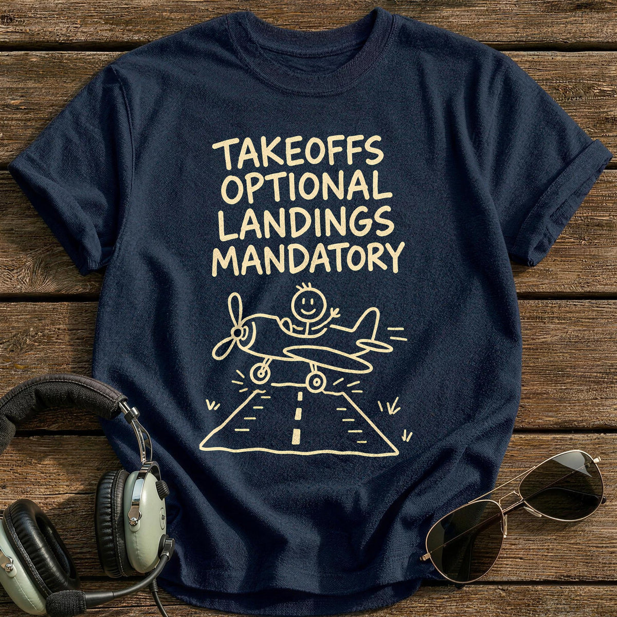Takeoffs Optional 46 T-Shirt - Navy