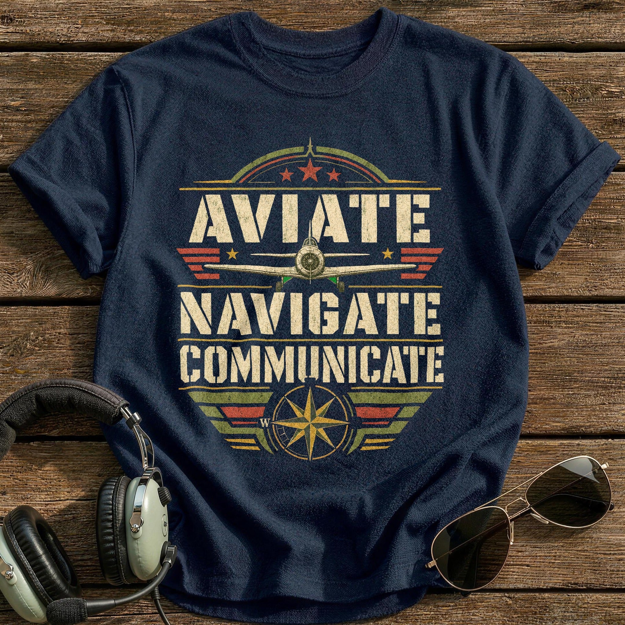The Aviator's Trinity T-Shirt - Navy