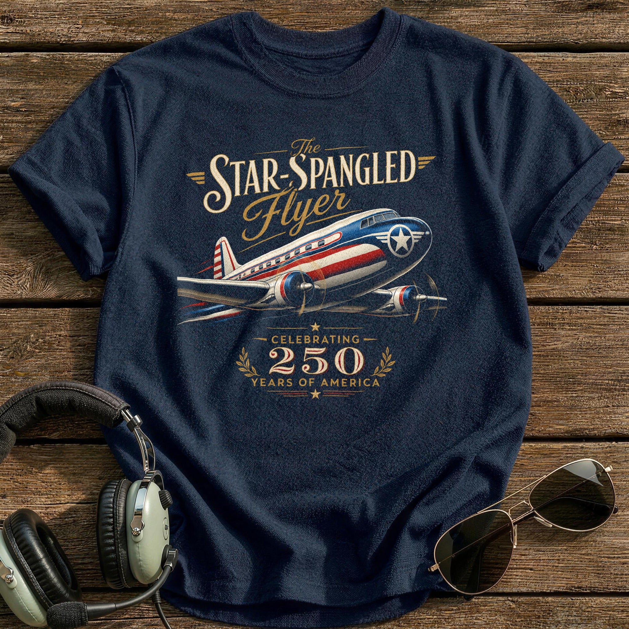 The Star-Spangled Flyer T-Shirt - Navy