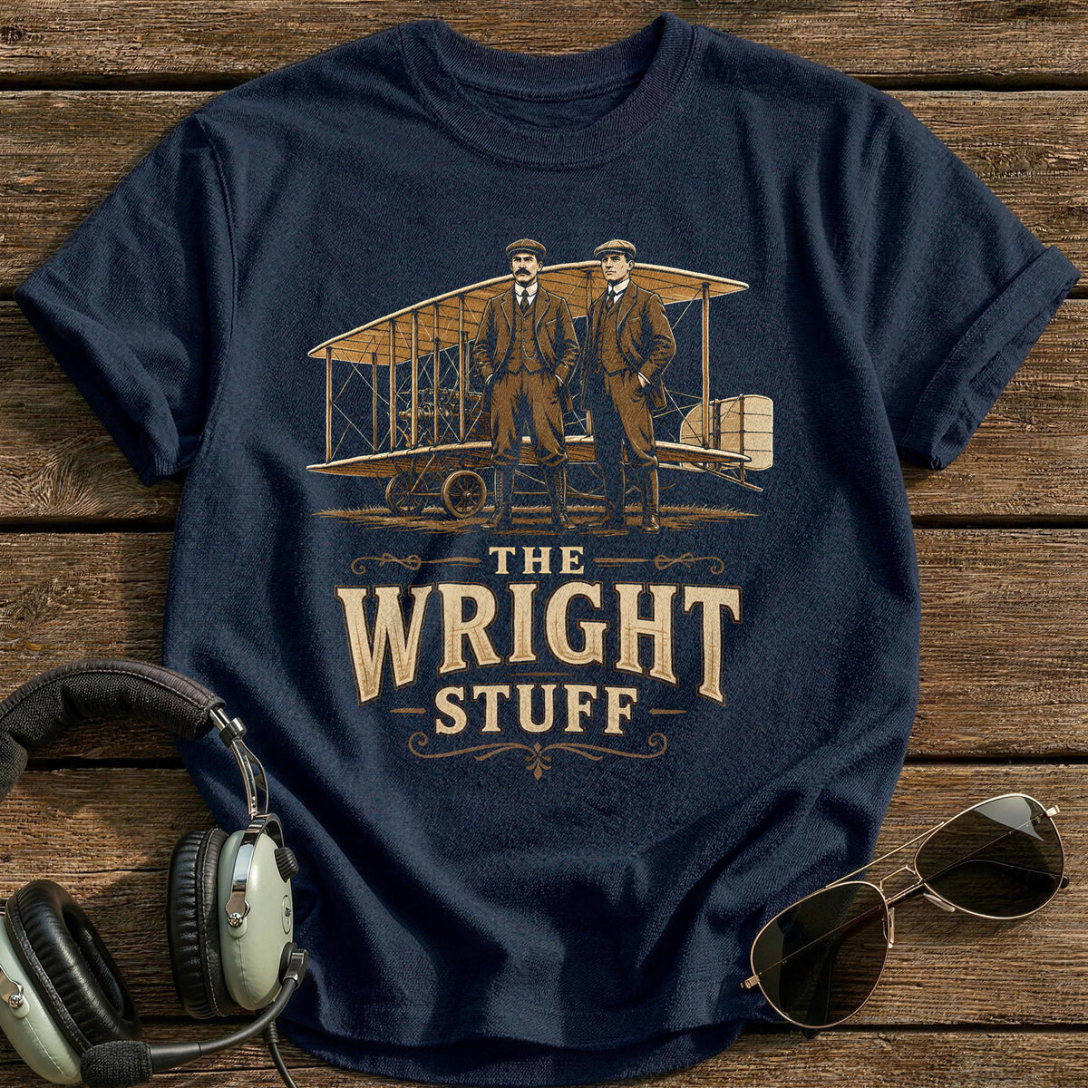 The Wright Stuff T-Shirt - Navy