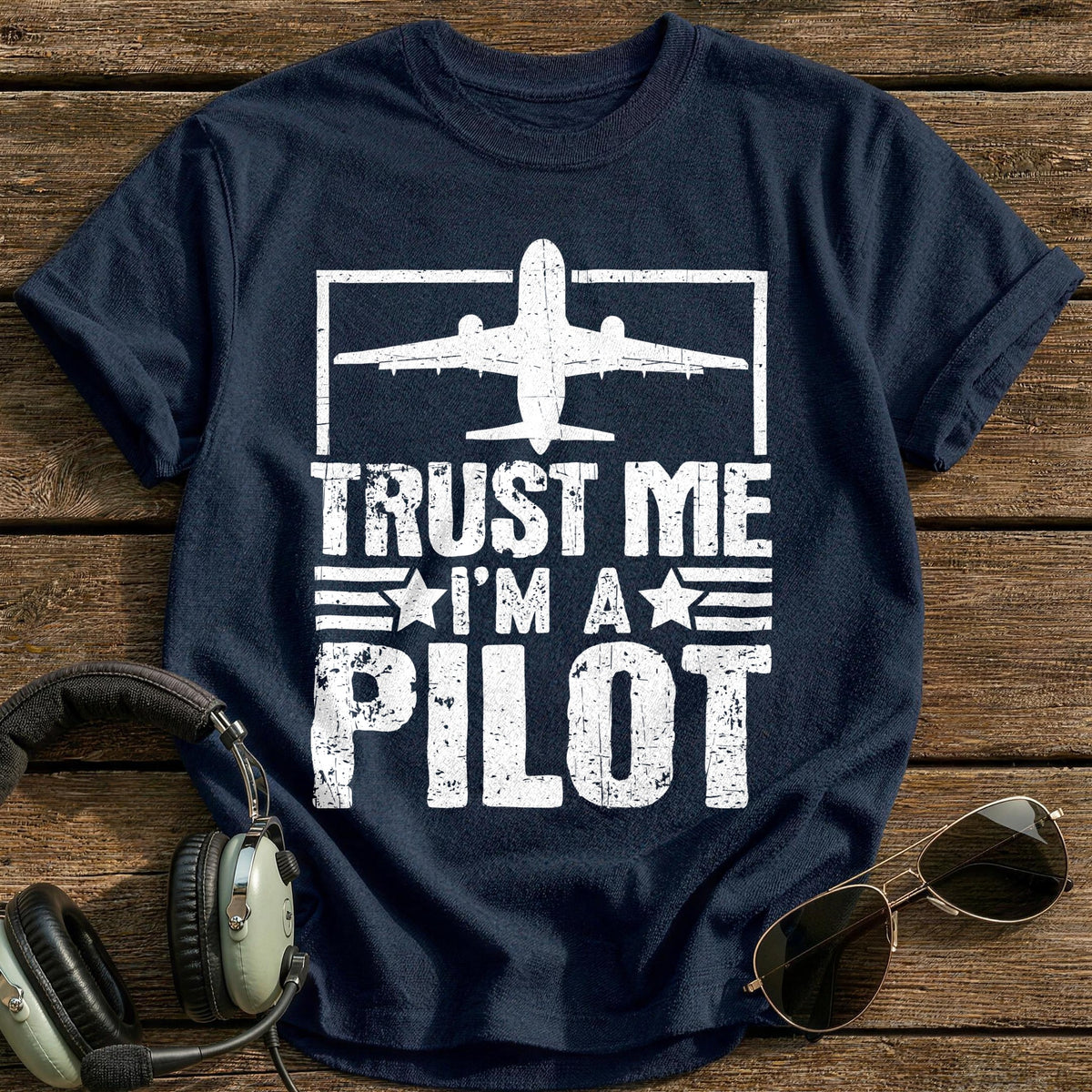 Trust Me I'm A Pilot T-Shirt - Navy