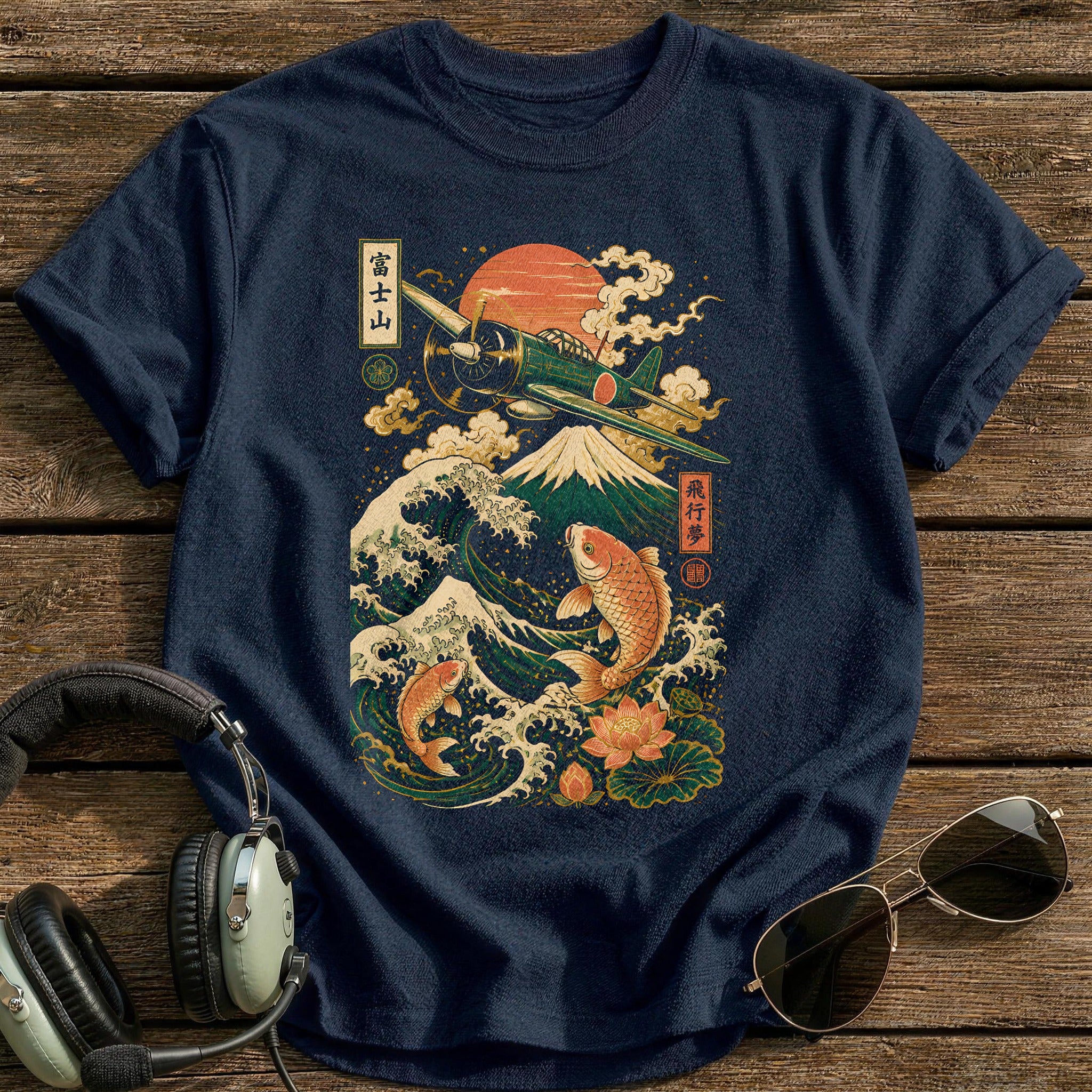 Ukiyo-e Skies - Navy