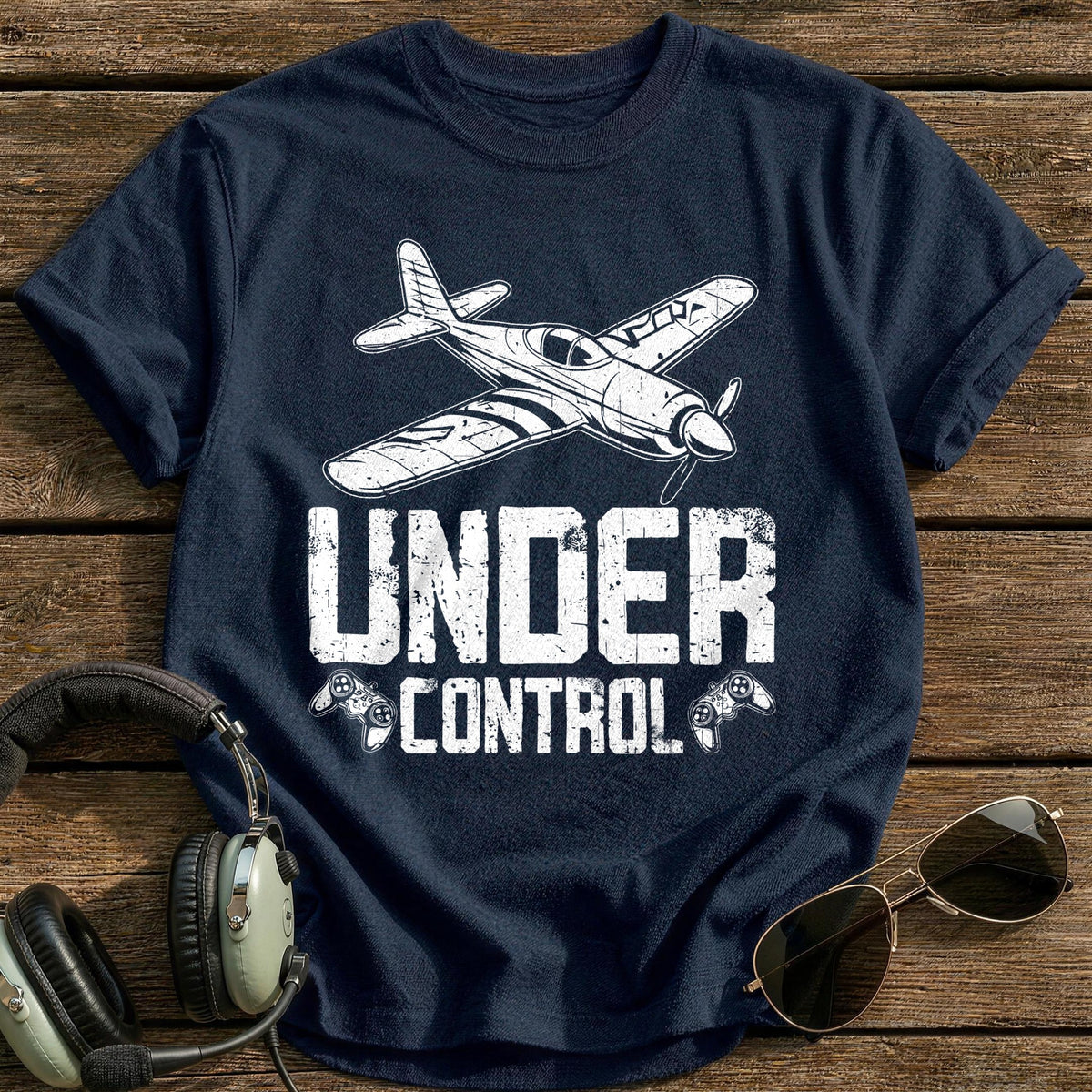 Under Control RC Plane T-Shirt - Navy