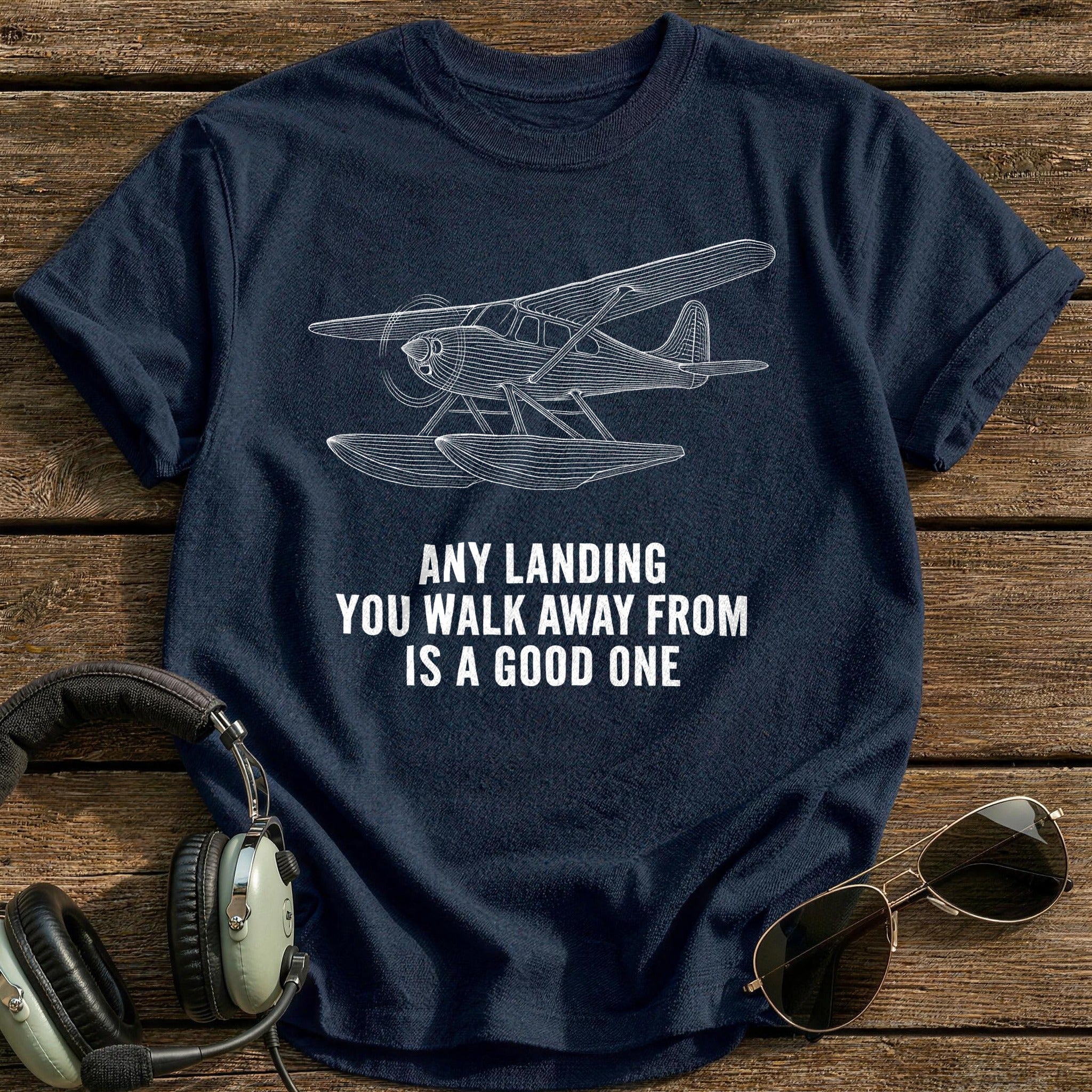 Walk Away Landing 78 T-Shirt - Navy