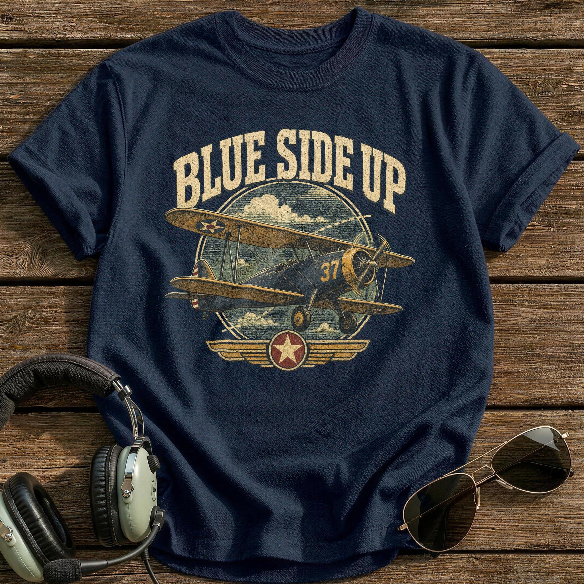 Wings and Whiskey T-Shirt - Navy
