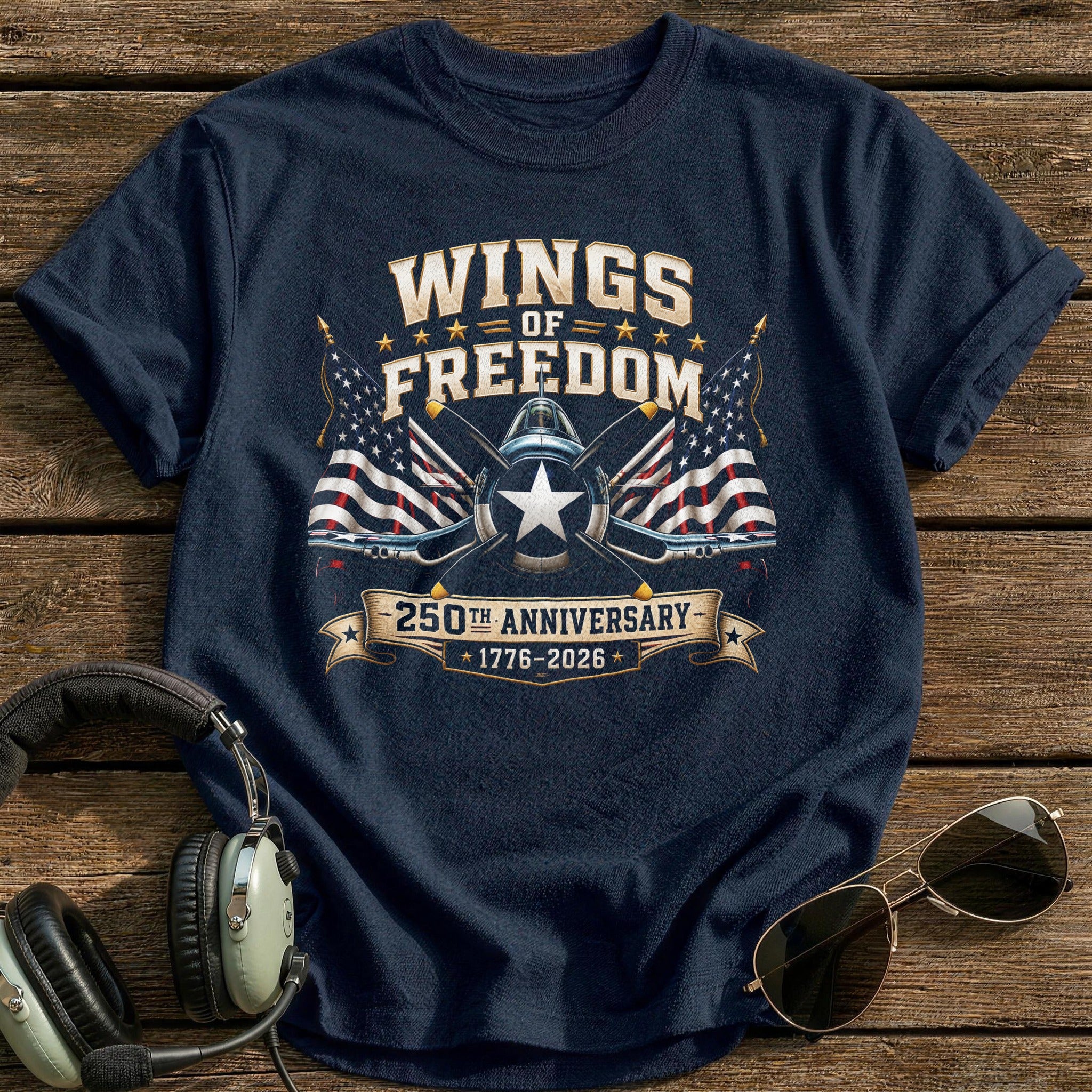 Wings Of Freedom 250 T-Shirt - Navy