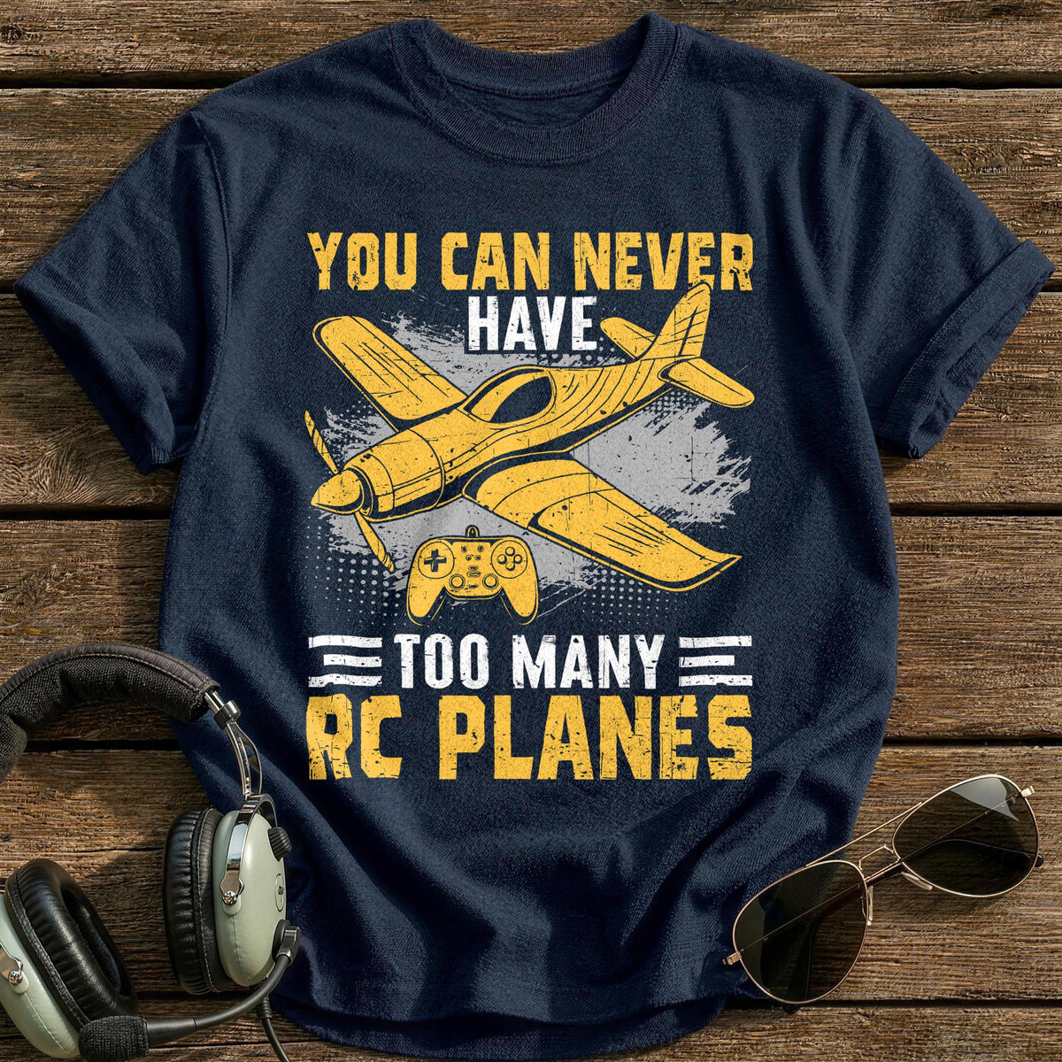 You Can Never Have Too Many RC Planes 2 T-Shirt - Navy