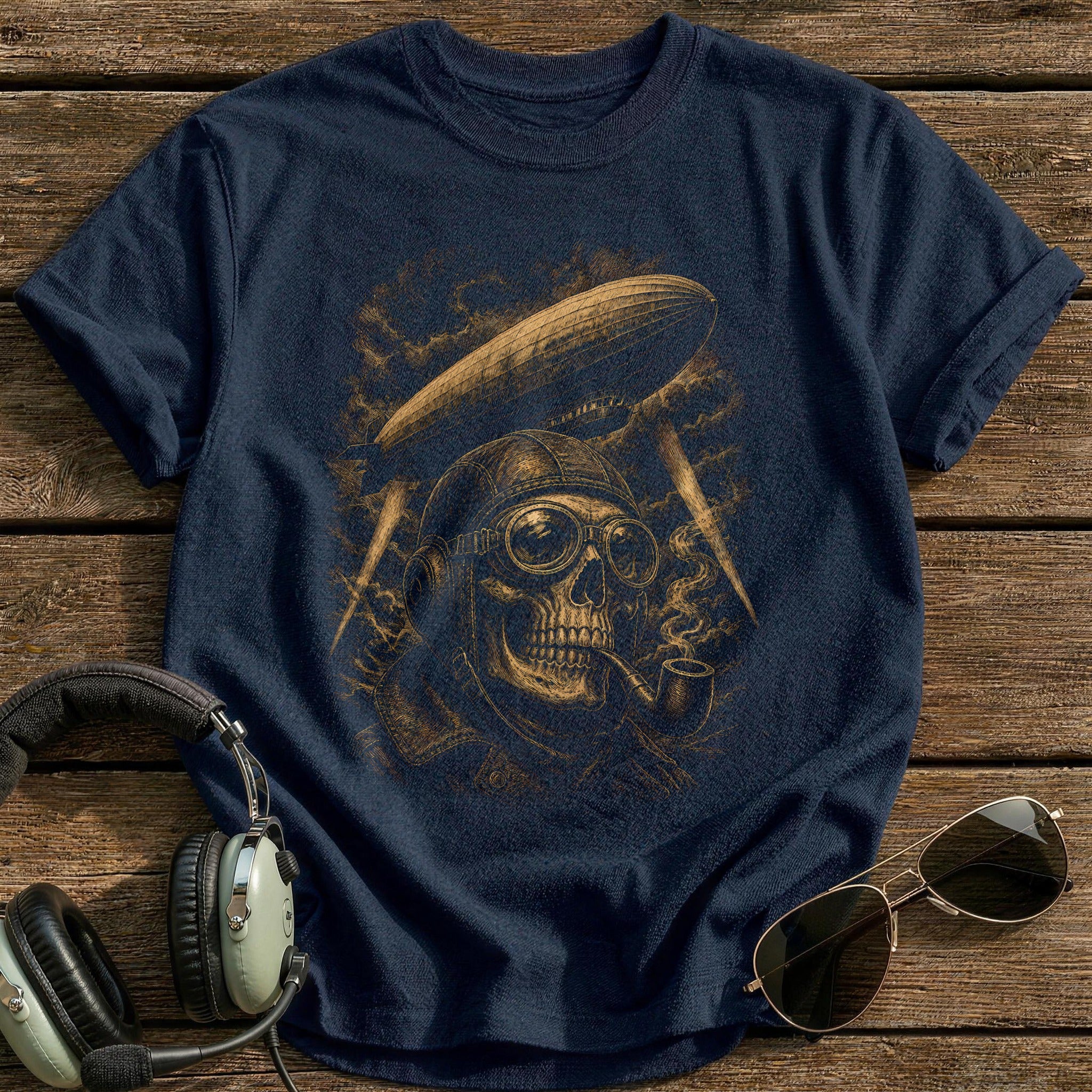 Zeppelin Searchlights 99 T-Shirt - Navy