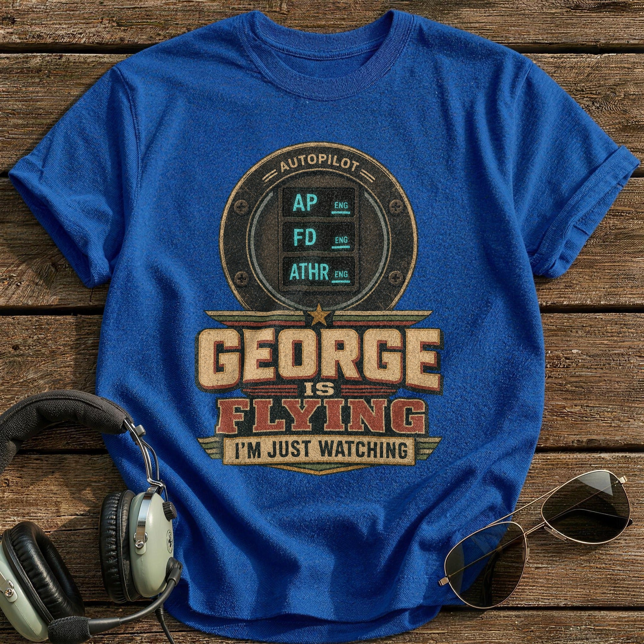 George is Flying T-Shirt - Royal