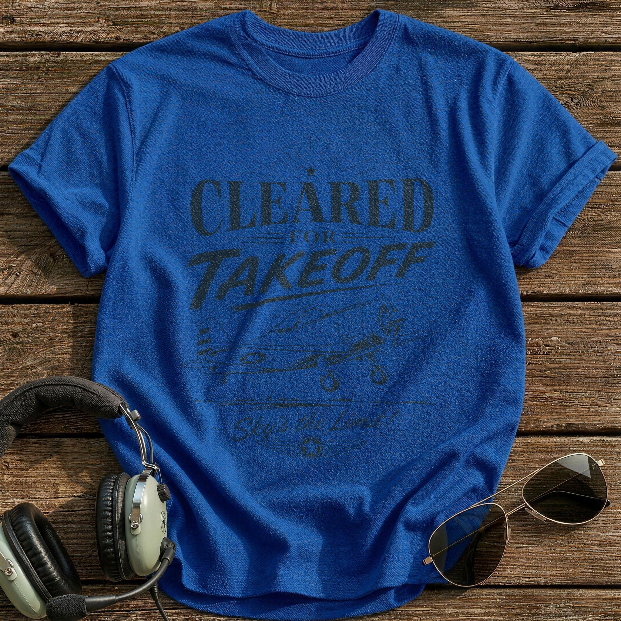 Cleared for Takeoff T-Shirt - Royal