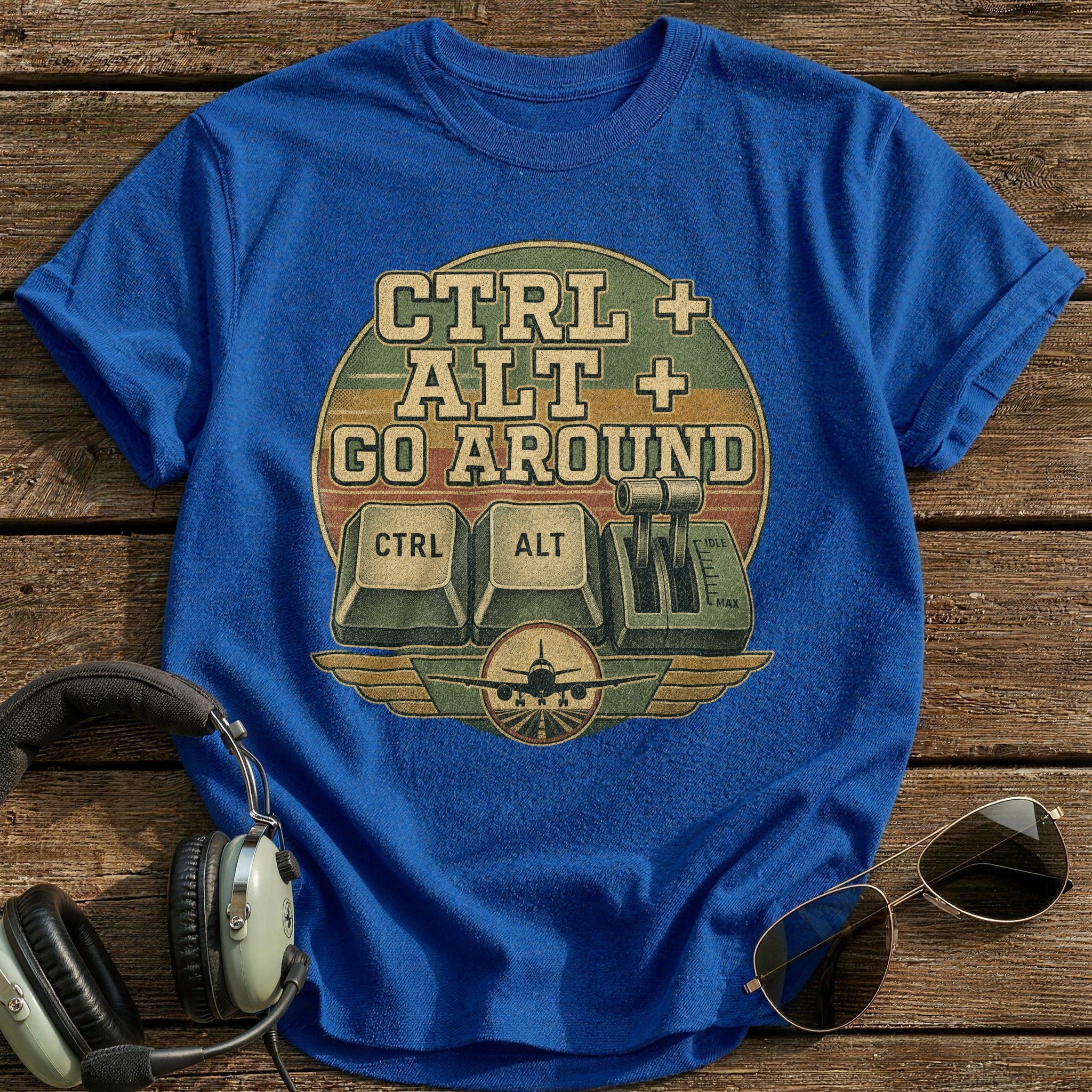 Ctrl + Alt + Go Around T-Shirt - Royal