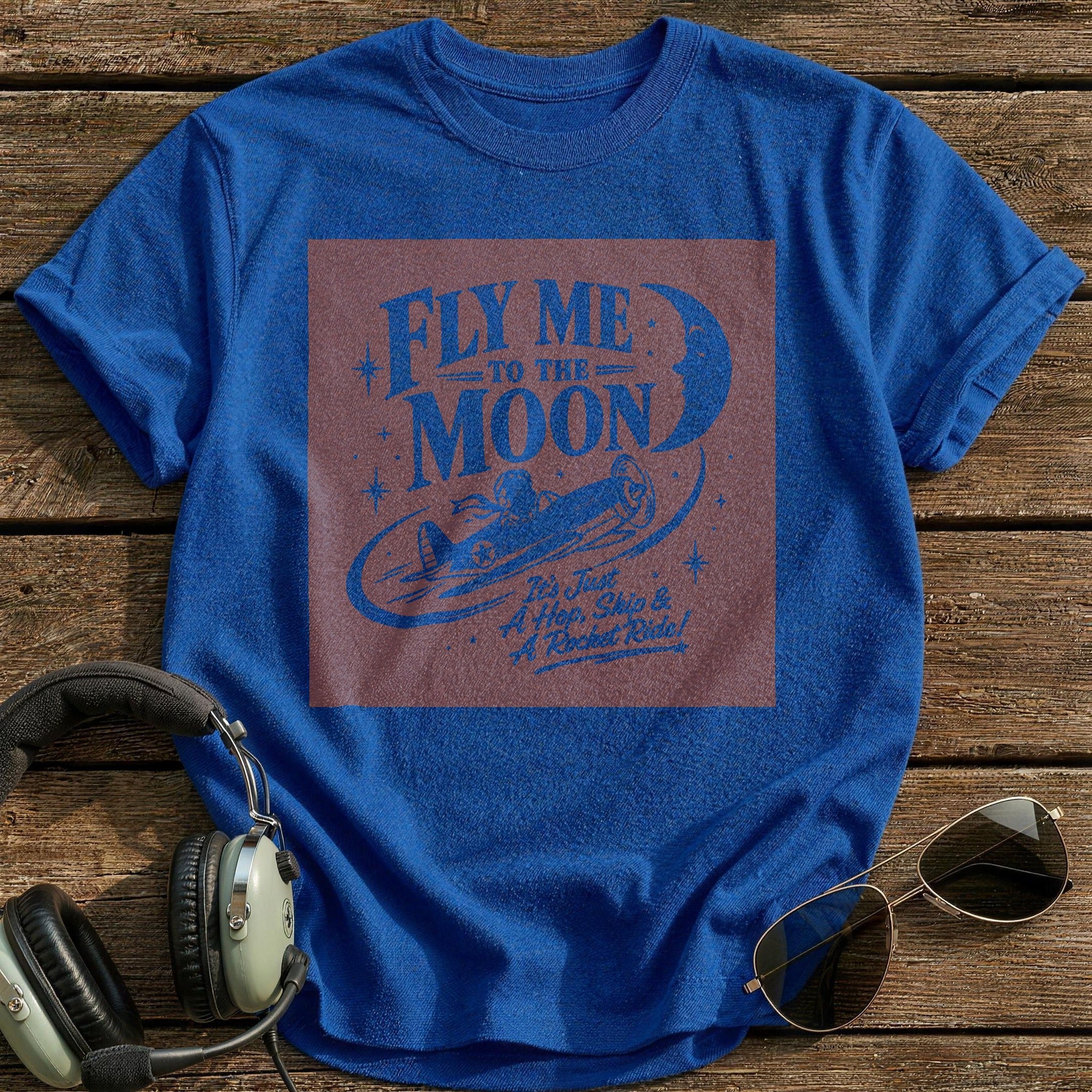 Fly Me to the Moon T-Shirt - Royal