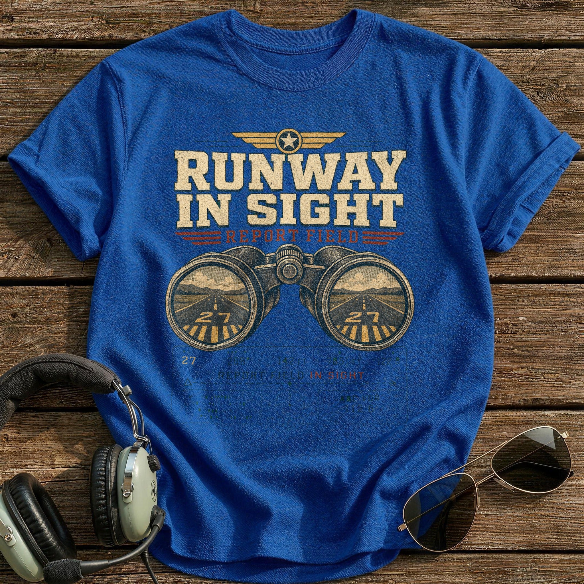 Runway in Sight T-Shirt - Royal