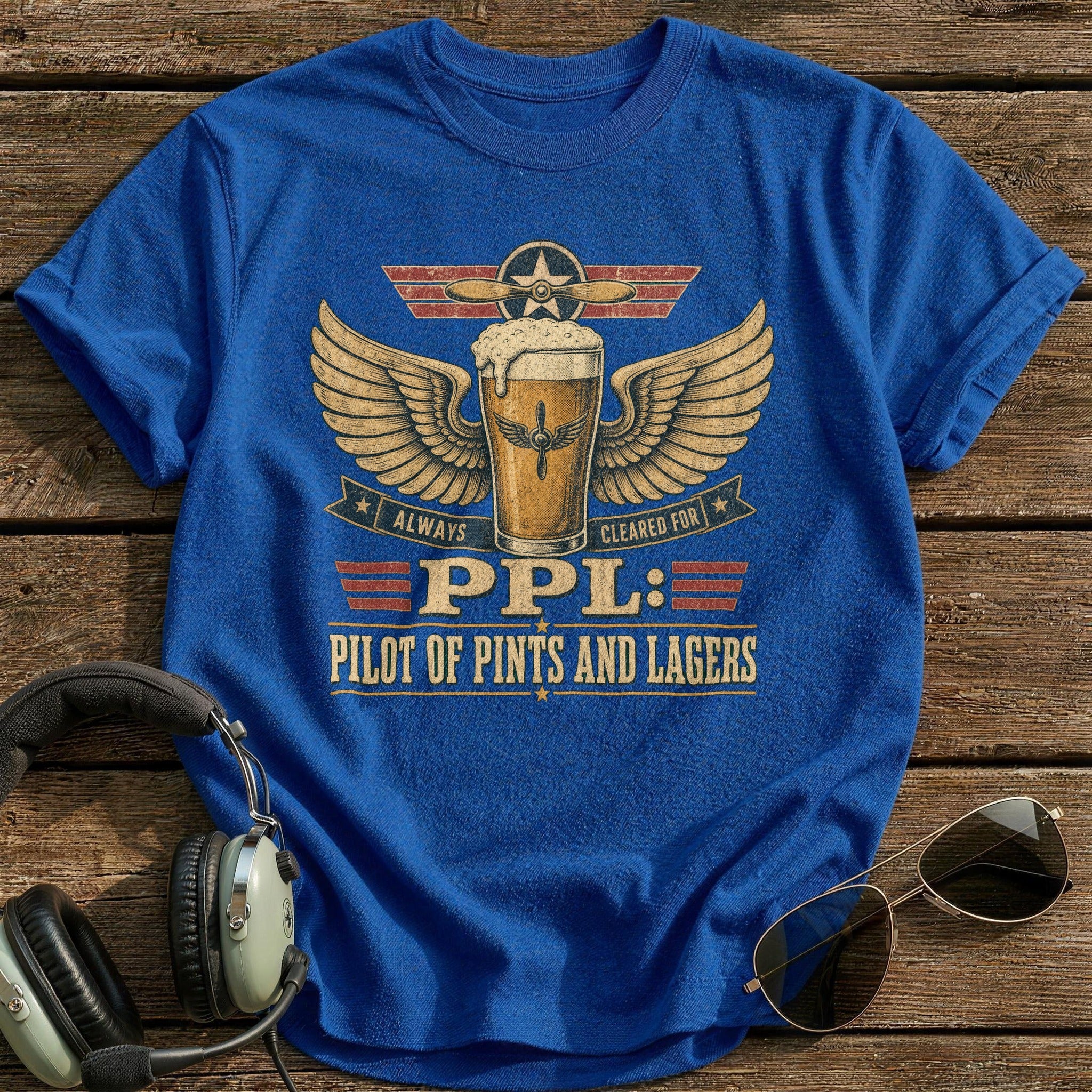 Ppl Pilot of Pints and Lagers T-Shirt - Royal