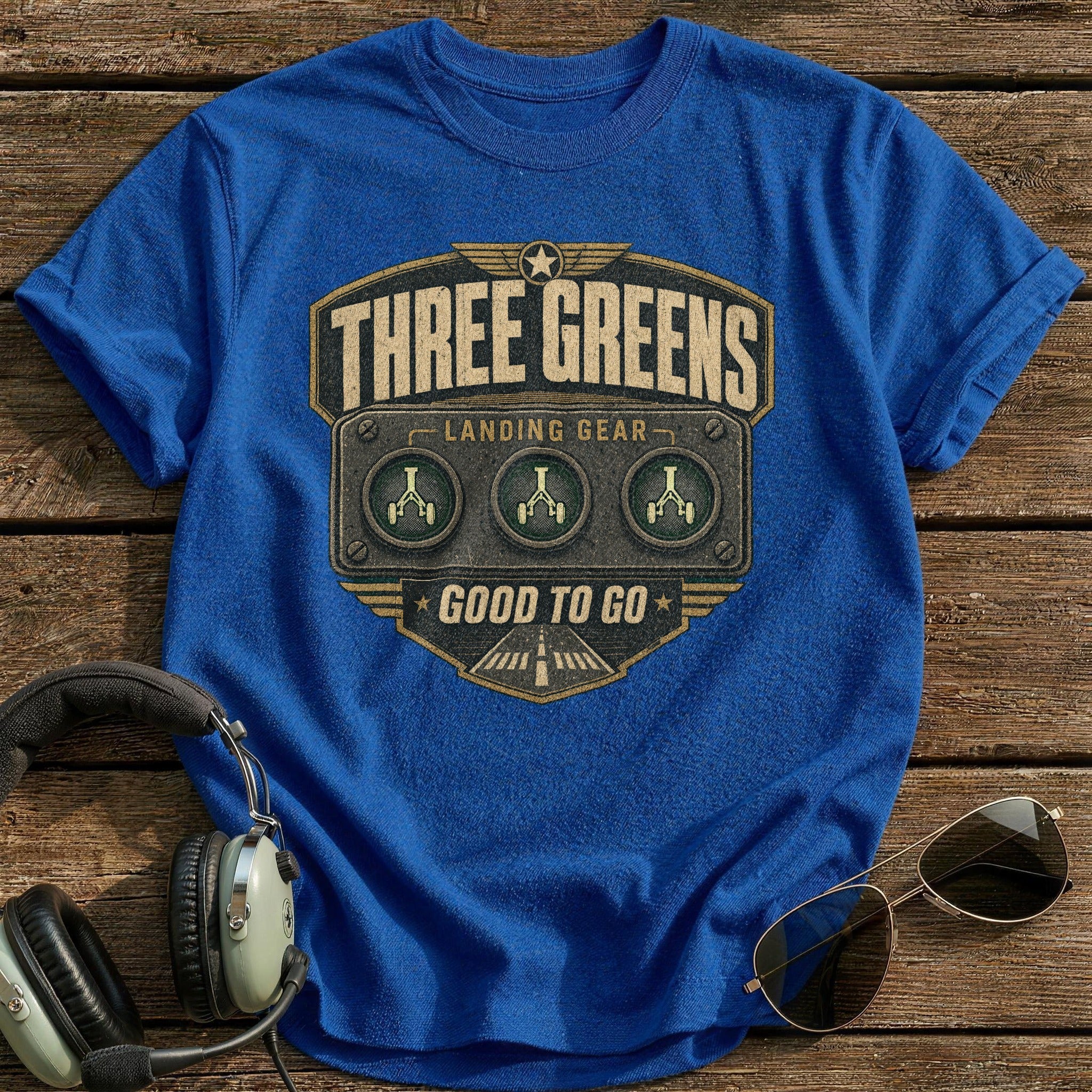Three Greens T-Shirt - Royal