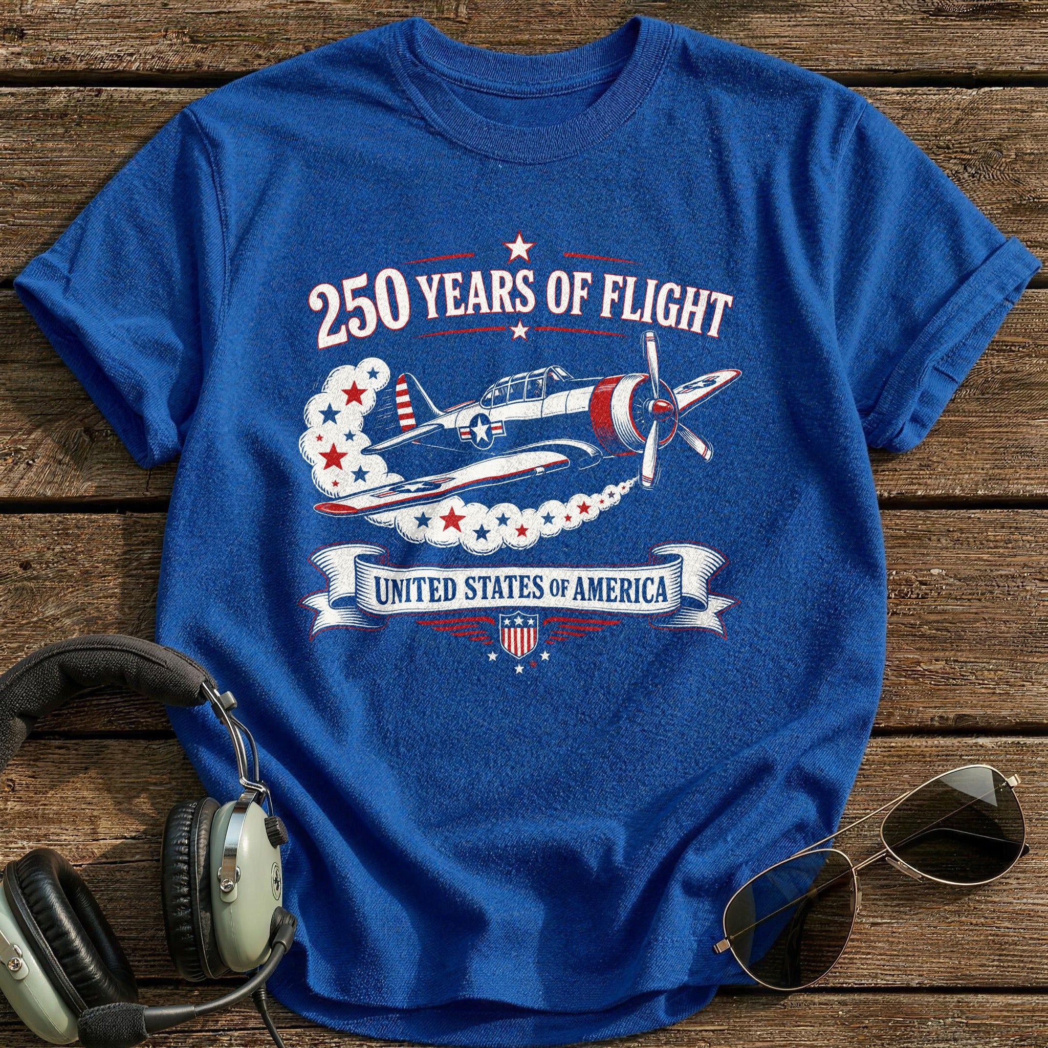 250 Years Of Flight T-Shirt - Royal