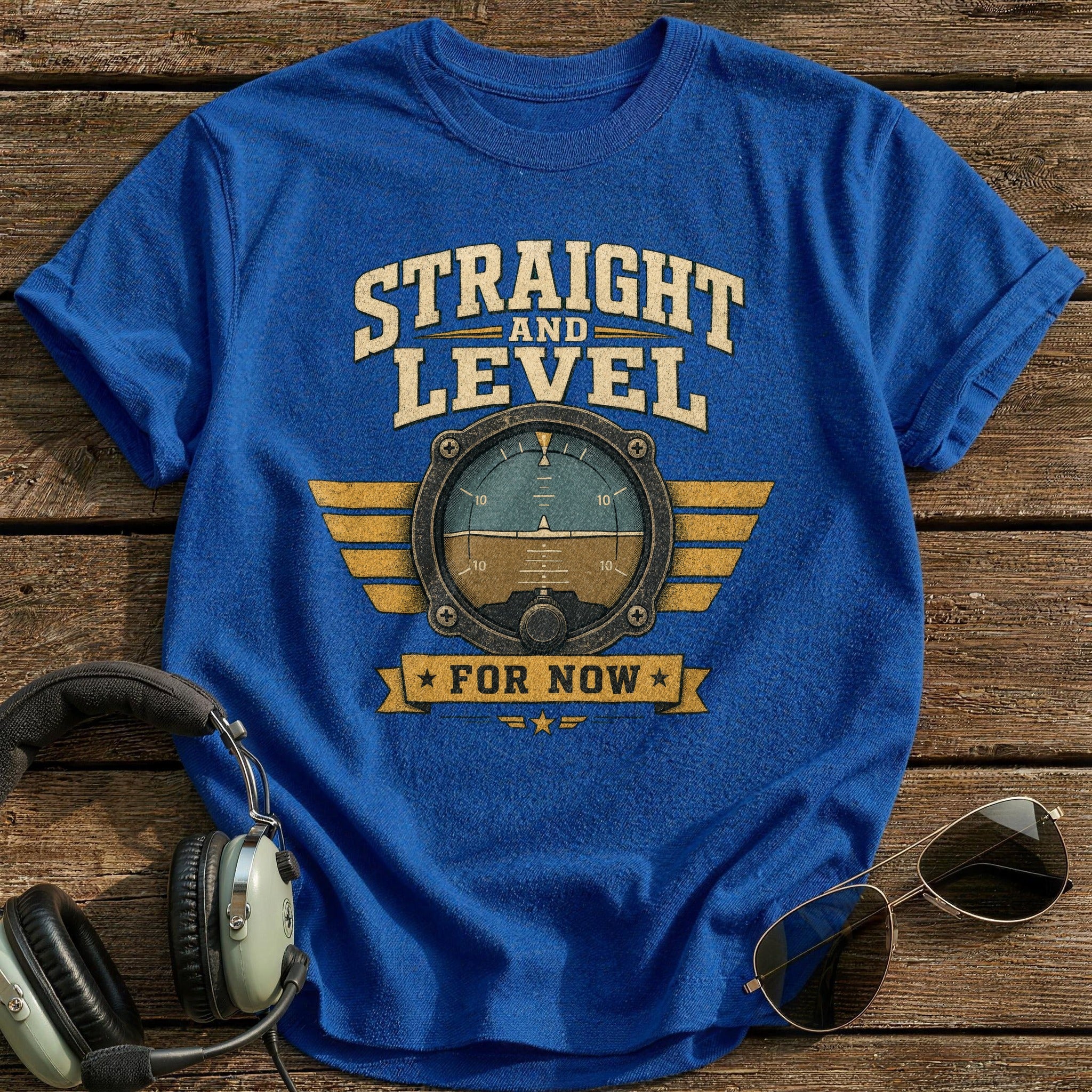 Straight and Level T-Shirt - Royal